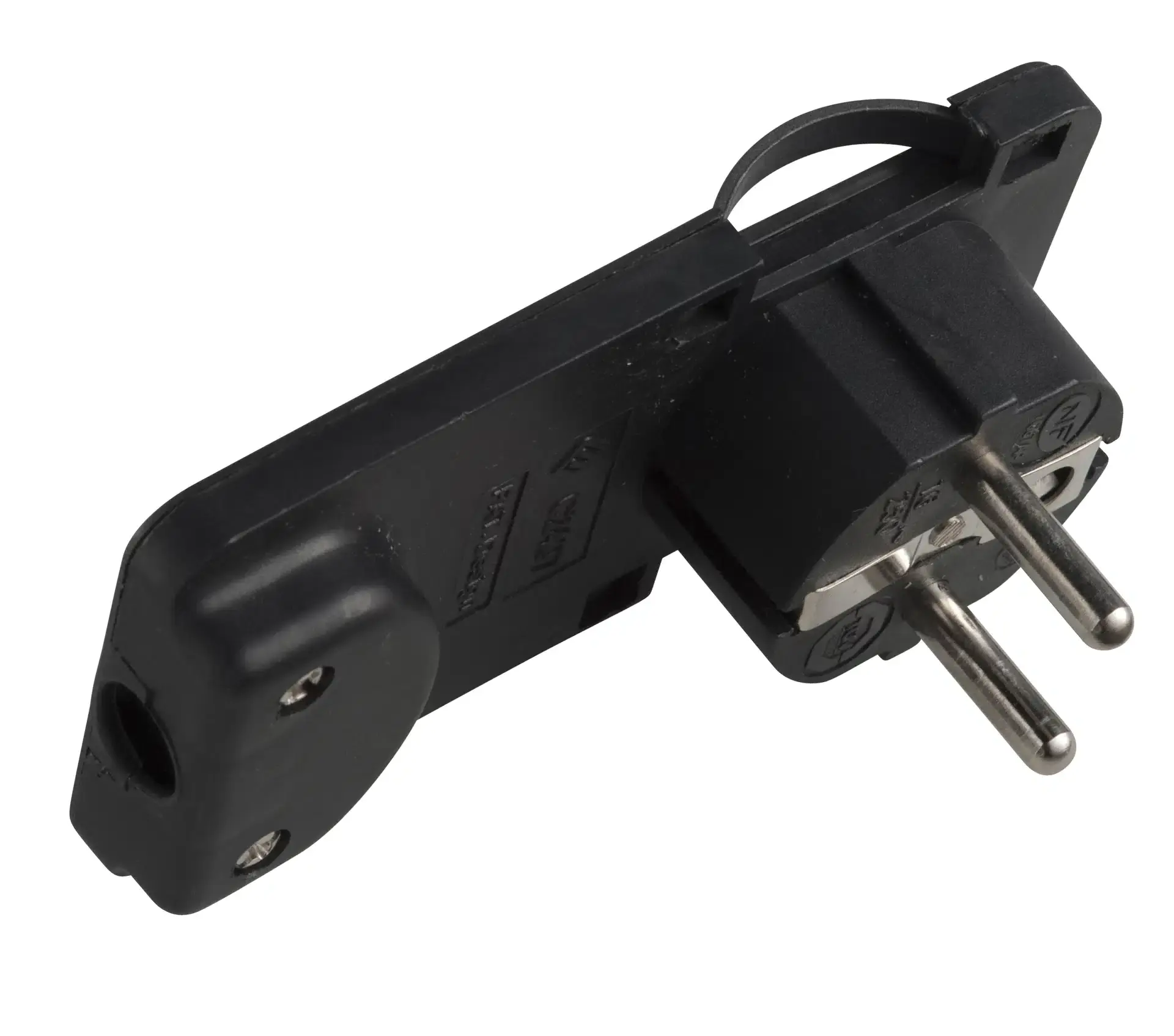 Vlakke stekker | Schuko Franks Belgisch | IP20 | 230V | Wit | Vlakke hoek