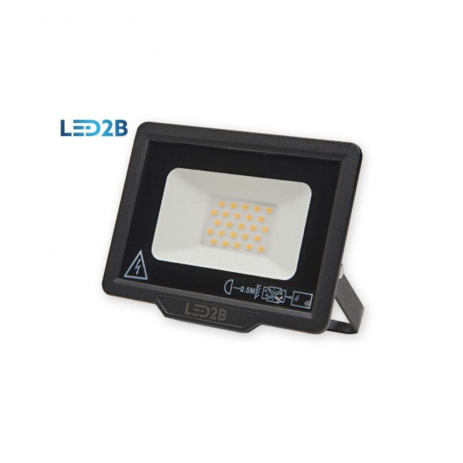 LED Projektør - Sort - IP65 - 20W - 6000K - MH