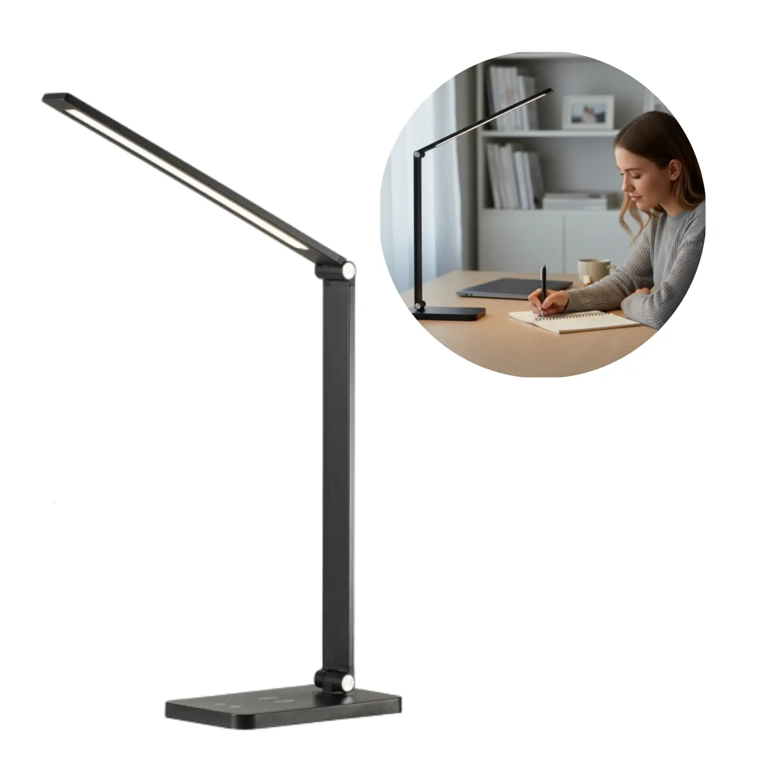 LED Skrivebordslampe | 3CCT | 420lm | 7W | NOBLITE Q | Sort