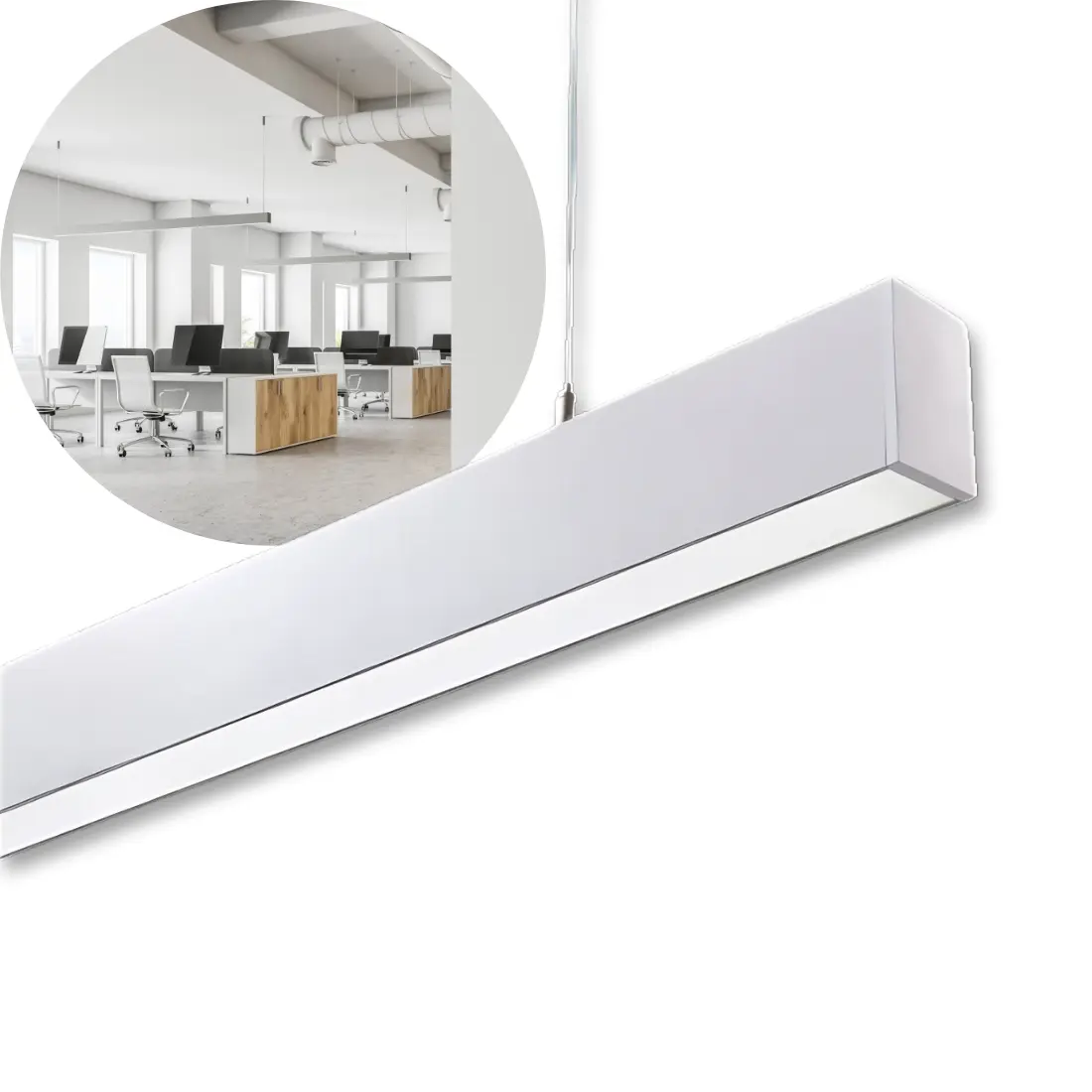 Kantoor Plafondlamp 120cm | CCT | 520 lm | 40W | KOLINE K2 | Wit