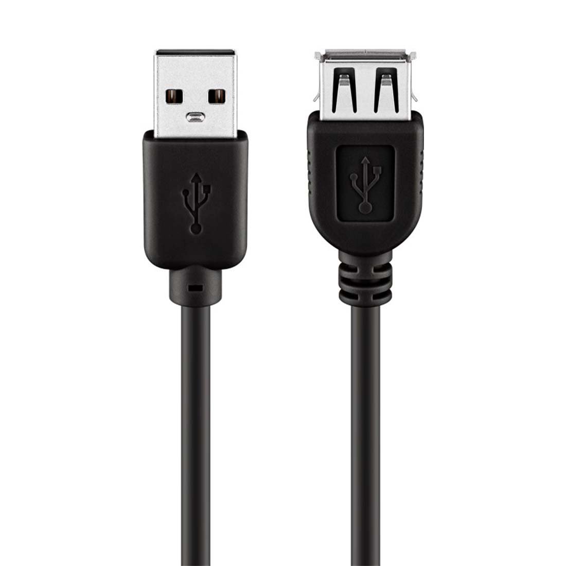 USB 2.0 Forlængerkabel - 1.8m - USB-A Han / USB-A Hun - Sort (93599)