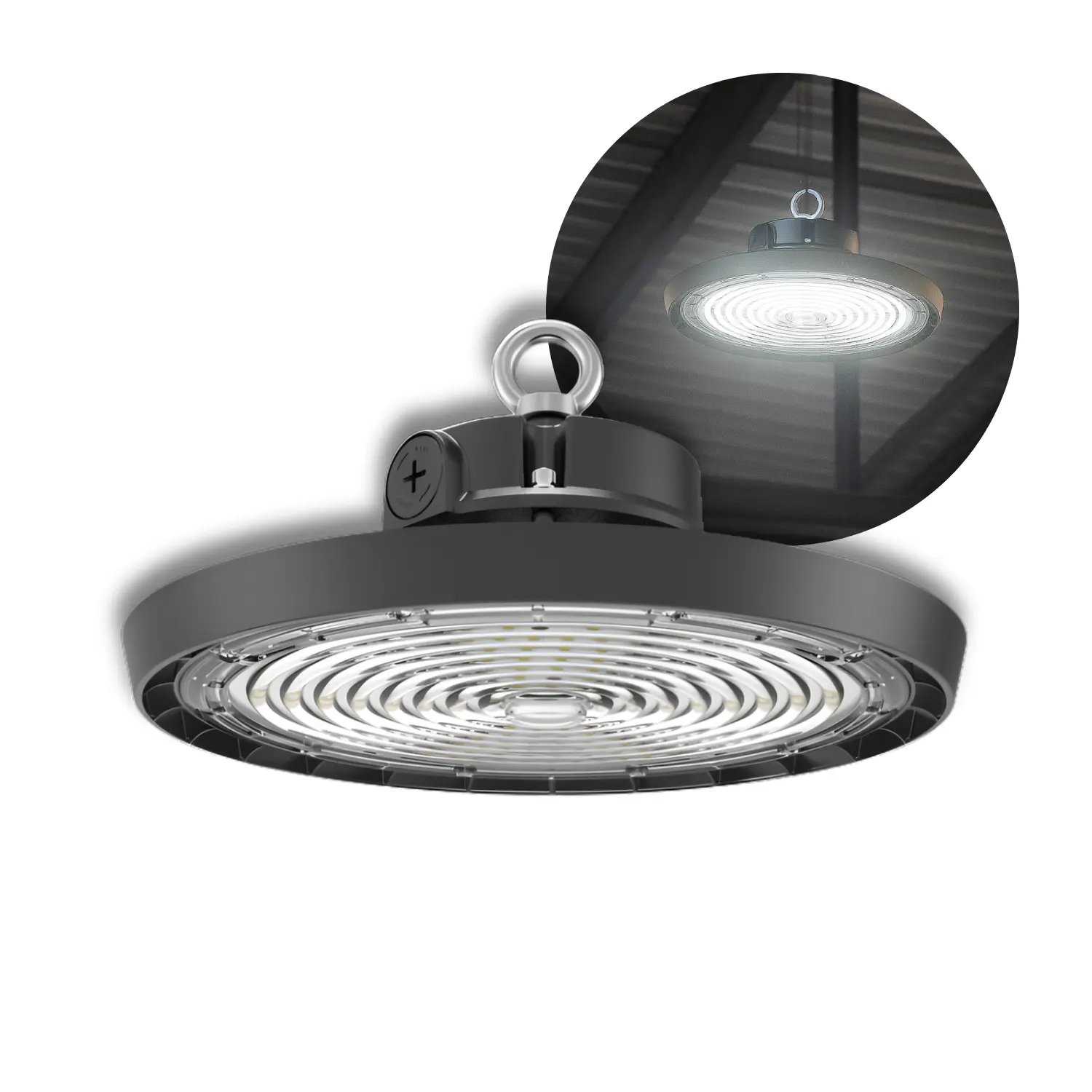 Industrilampe | High Bay | 3CCT | 28000lm | 120/160/200W | SERON | Sort