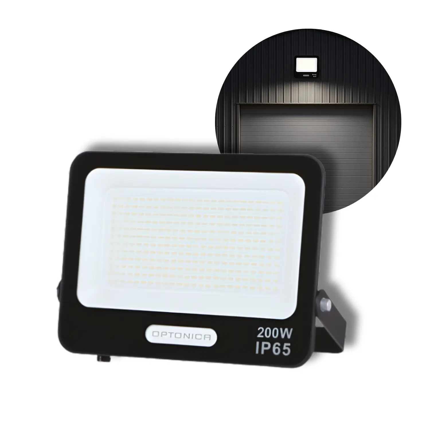 LED-Flutlicht | 4000K | 200W | 18000lm | IP65 | Schwarz