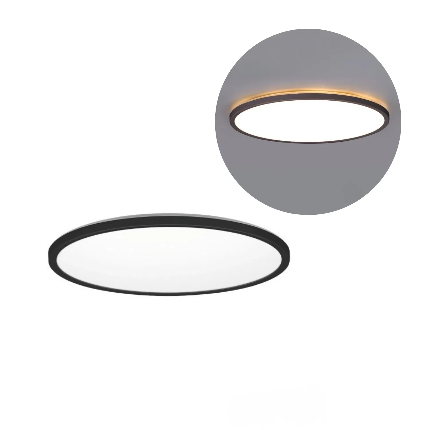 Plafondlampa | 3CCT | 1140 lm | 12 W | IP54 | NIVERA | Svart