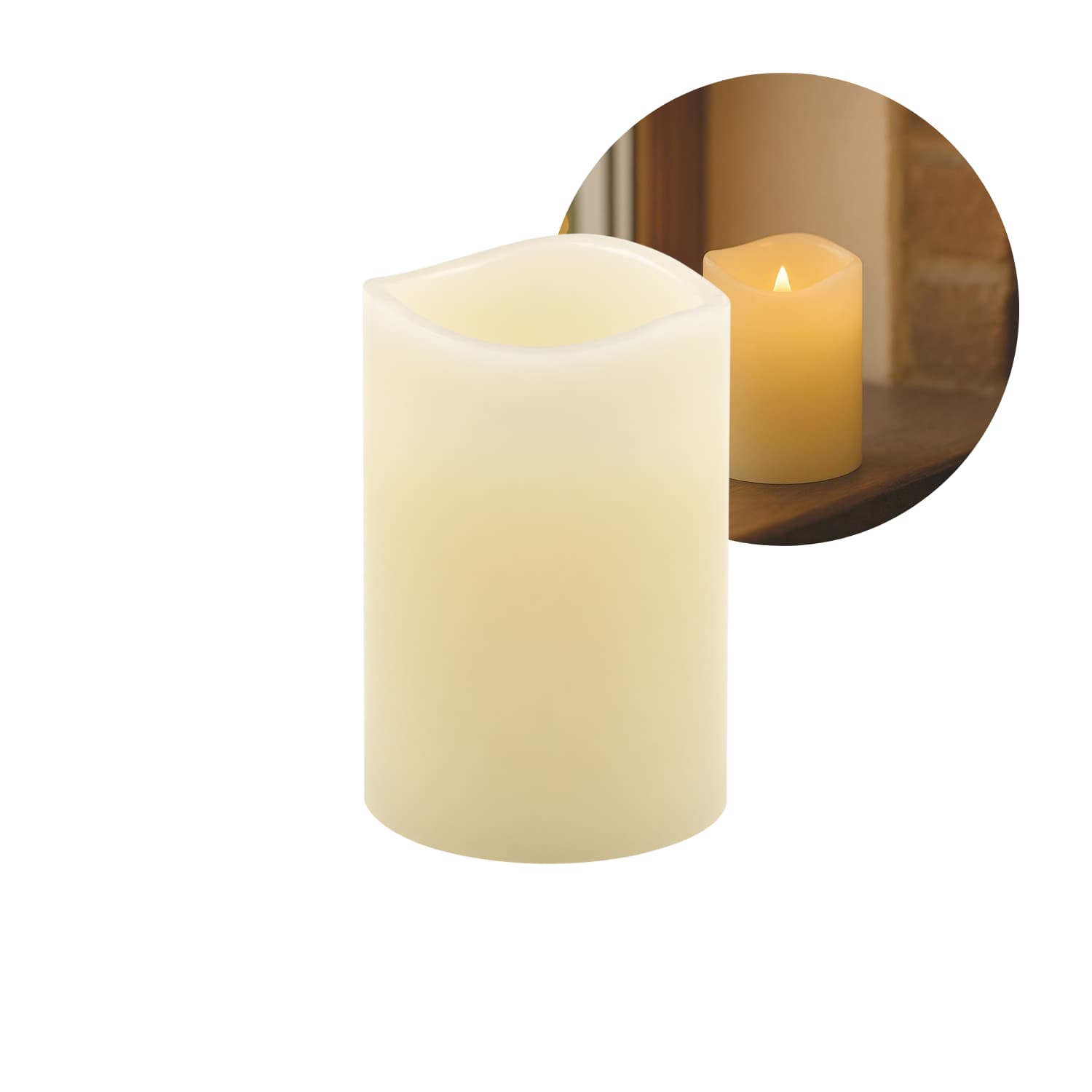 LED-kaars | 7,5 cm | Warm wit | Vlameffect | CR2032 (niet inbegrepen)