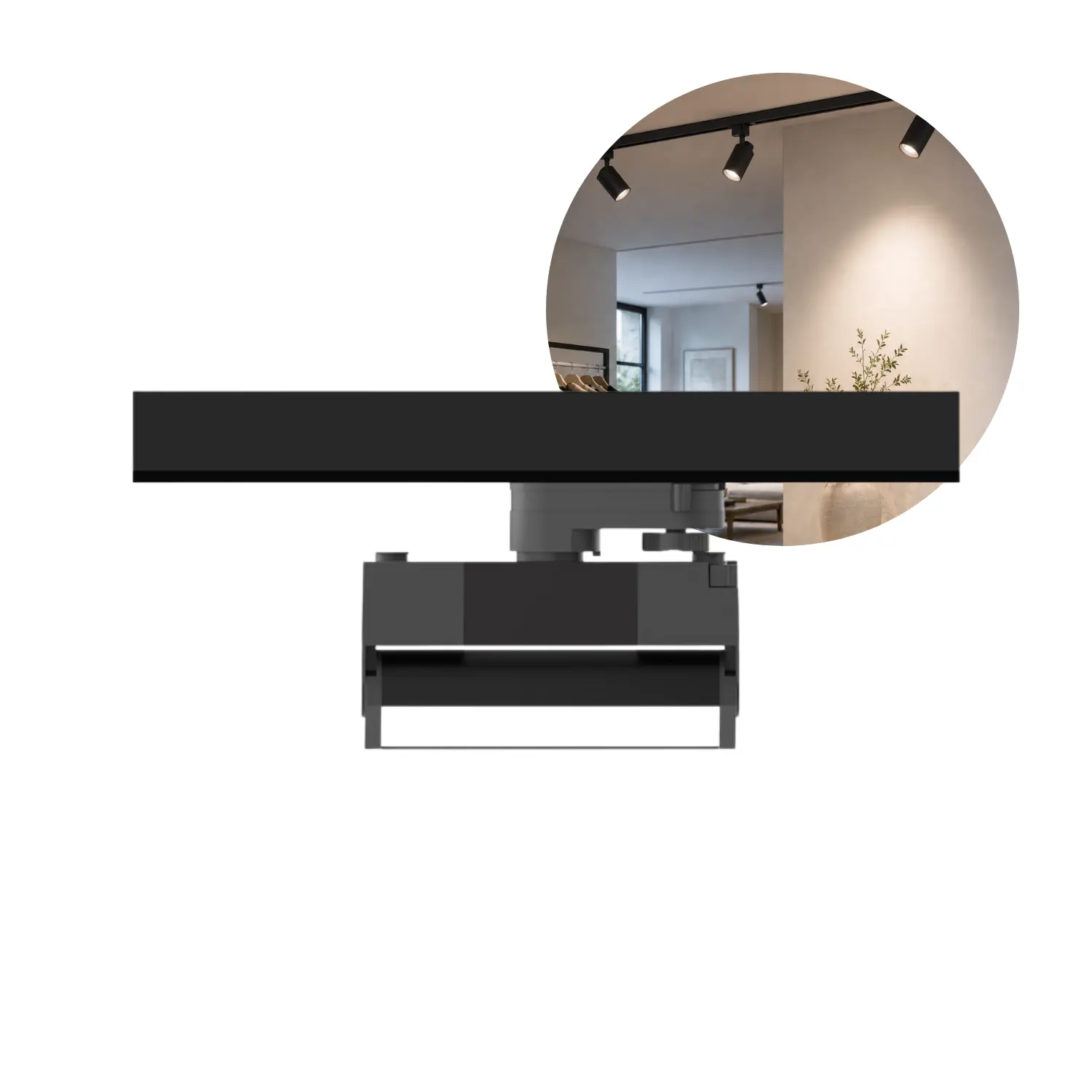 Schienenstrahler | 4000 K | 1150 lm | 12 W | 3-phasig | NEXTRACK LINE | Schwarz