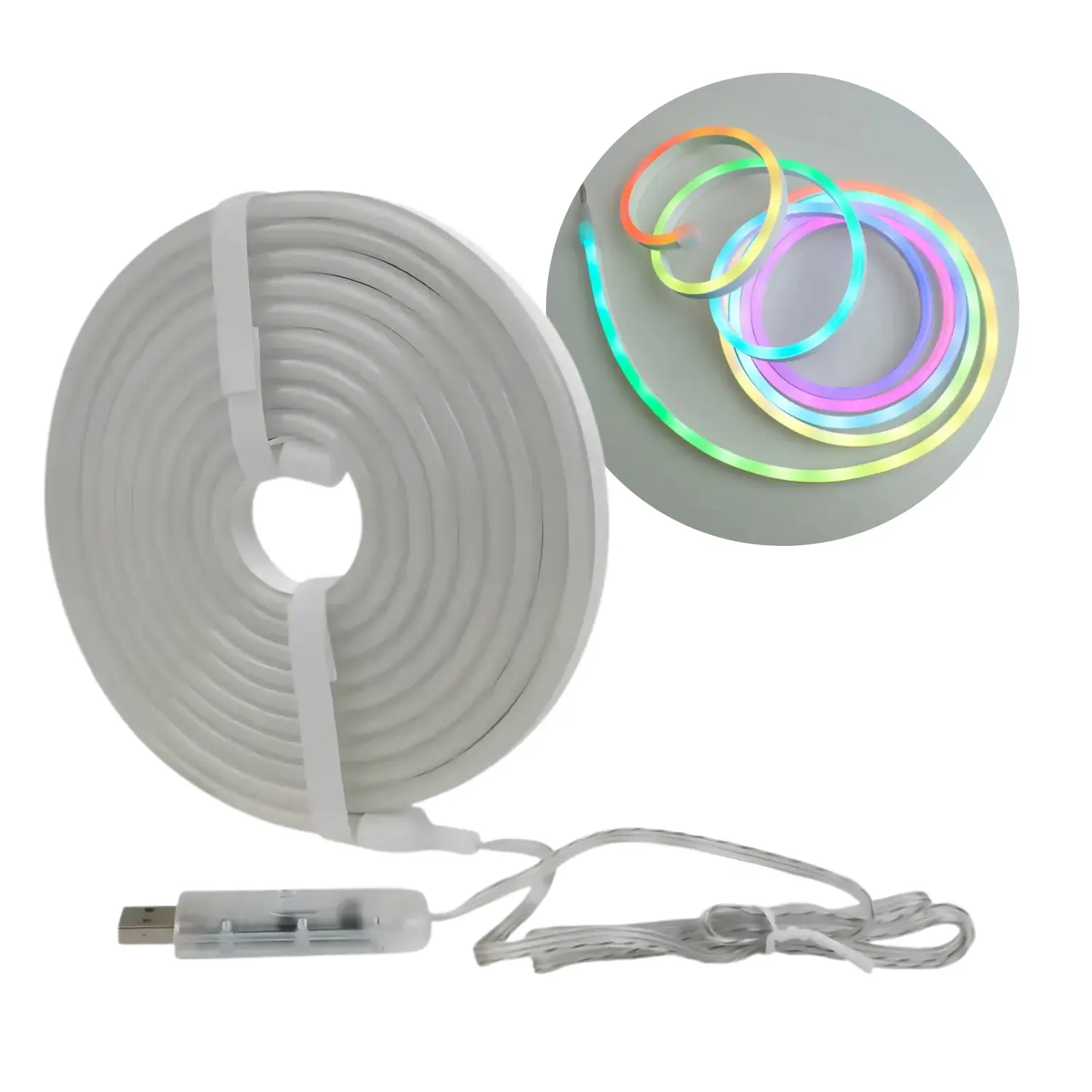 Neon LED Strip 5v | RGB | Plug N Play USB | 3m | IP20