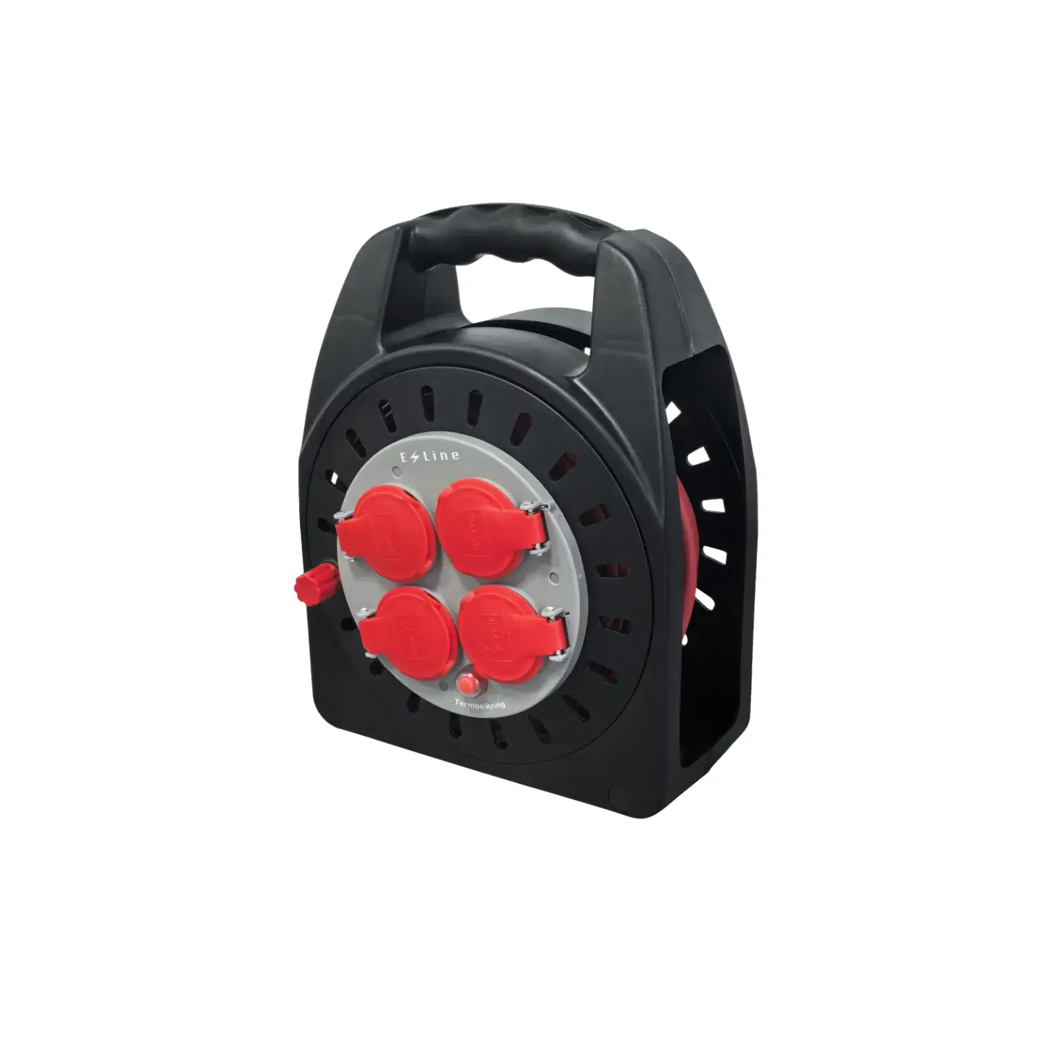 Minikabelvinda | IP44 | 900 W/2300 W | 3G 1,0 mm² | m/j | 15 m | Röd/svart/grå