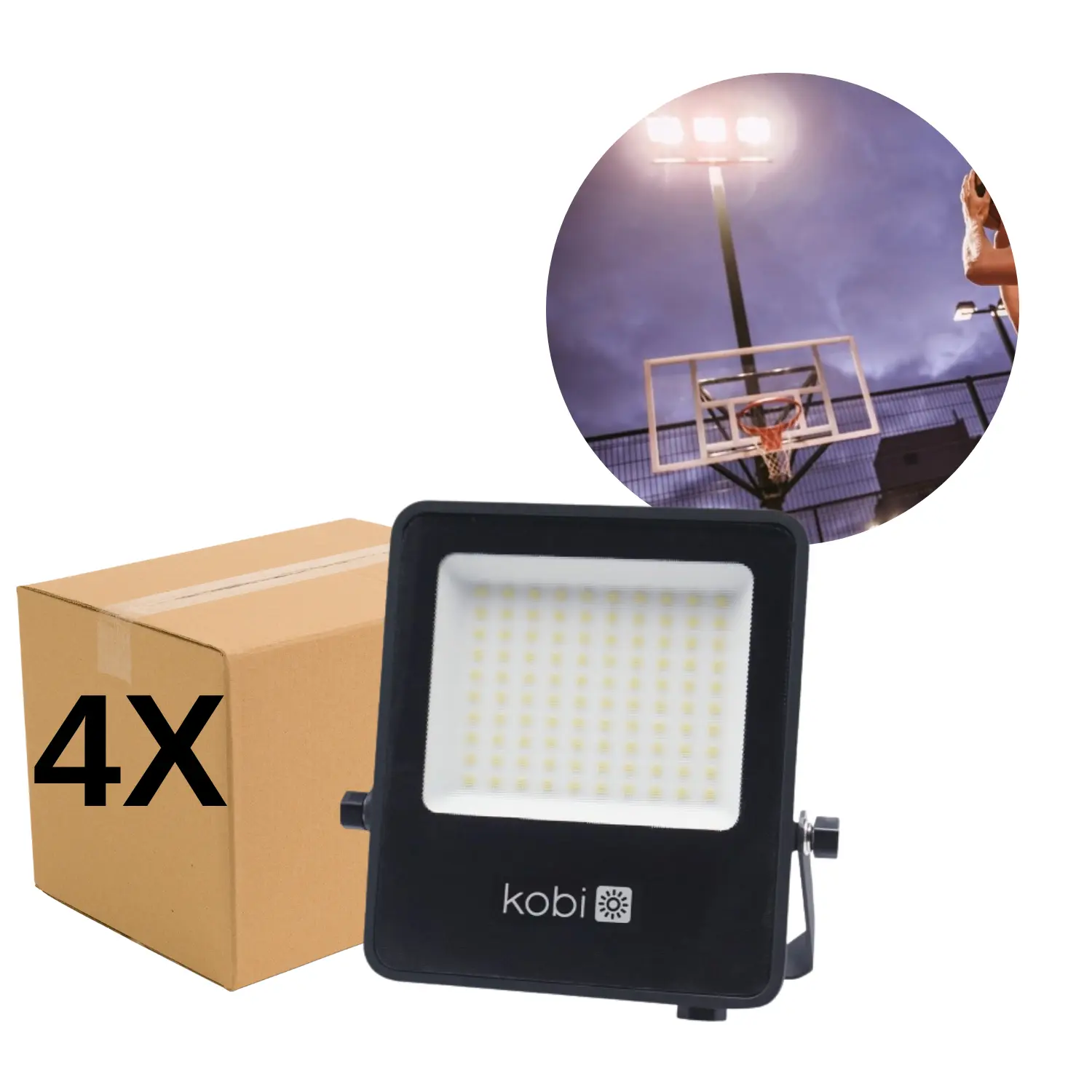 4 st LED-strålkastare | 4000 K | 6500 lm | 50 W | ULSAN | IP65 | PlusLED