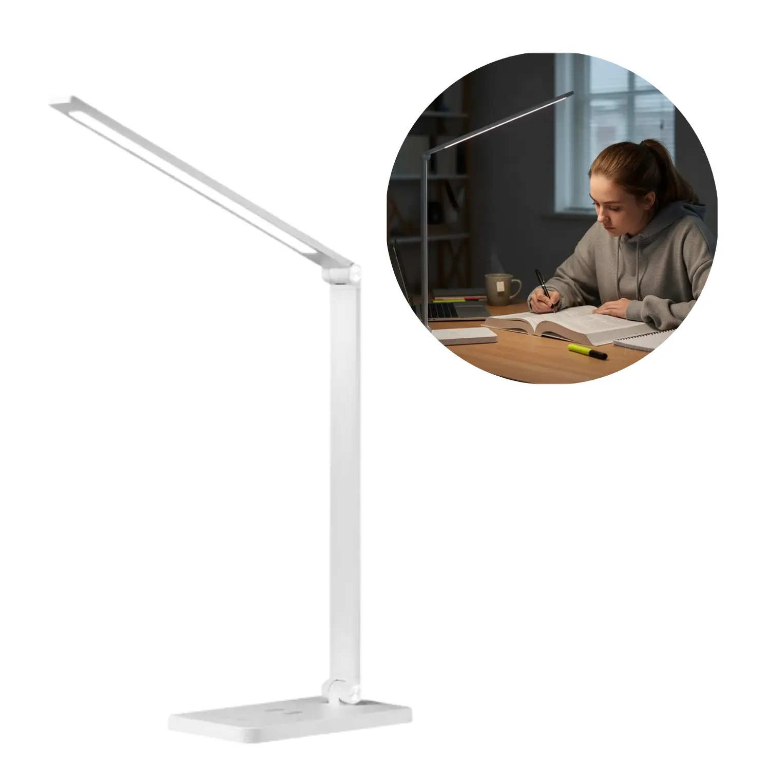 LED Skrivebordslampe | 3CCT | 420lm | 7W | NOBLITE Q | Hvid