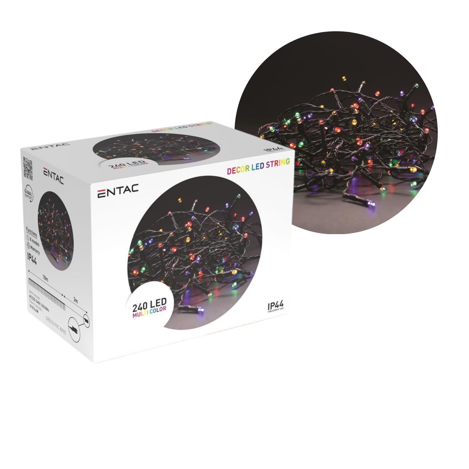 LED-lichtsnoer voor buiten | 18 m | RGB | 240 LED | IP44