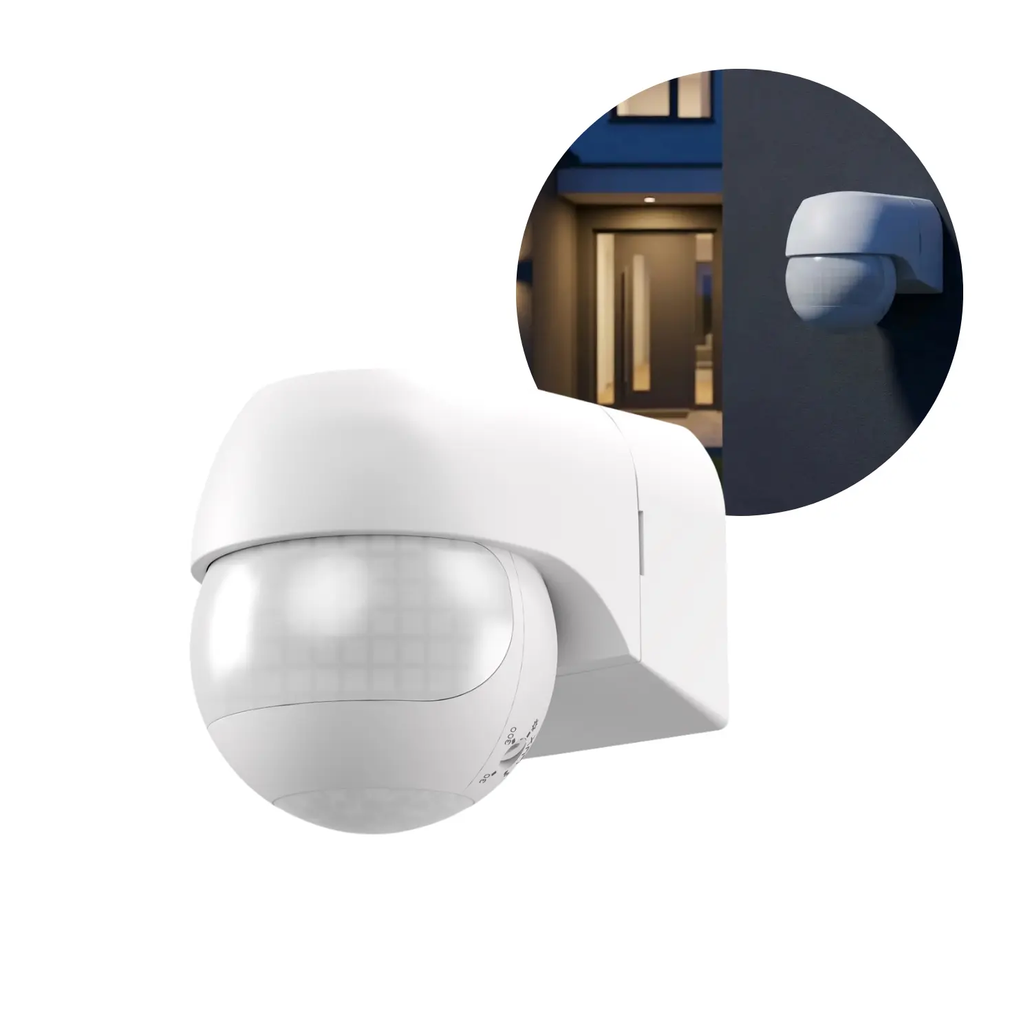 Bevægelsessensor Udendørs | 2 zone | 12 m | IP44 | 230 V | Hvid