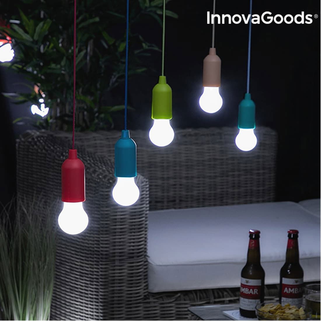 Pull Light | Retro Lamper | LED | 1. Stk | Asst. farver | Innovagoods Pull Light | Retro lampa | LED | 1. St | Asst. färger | Innovagoods