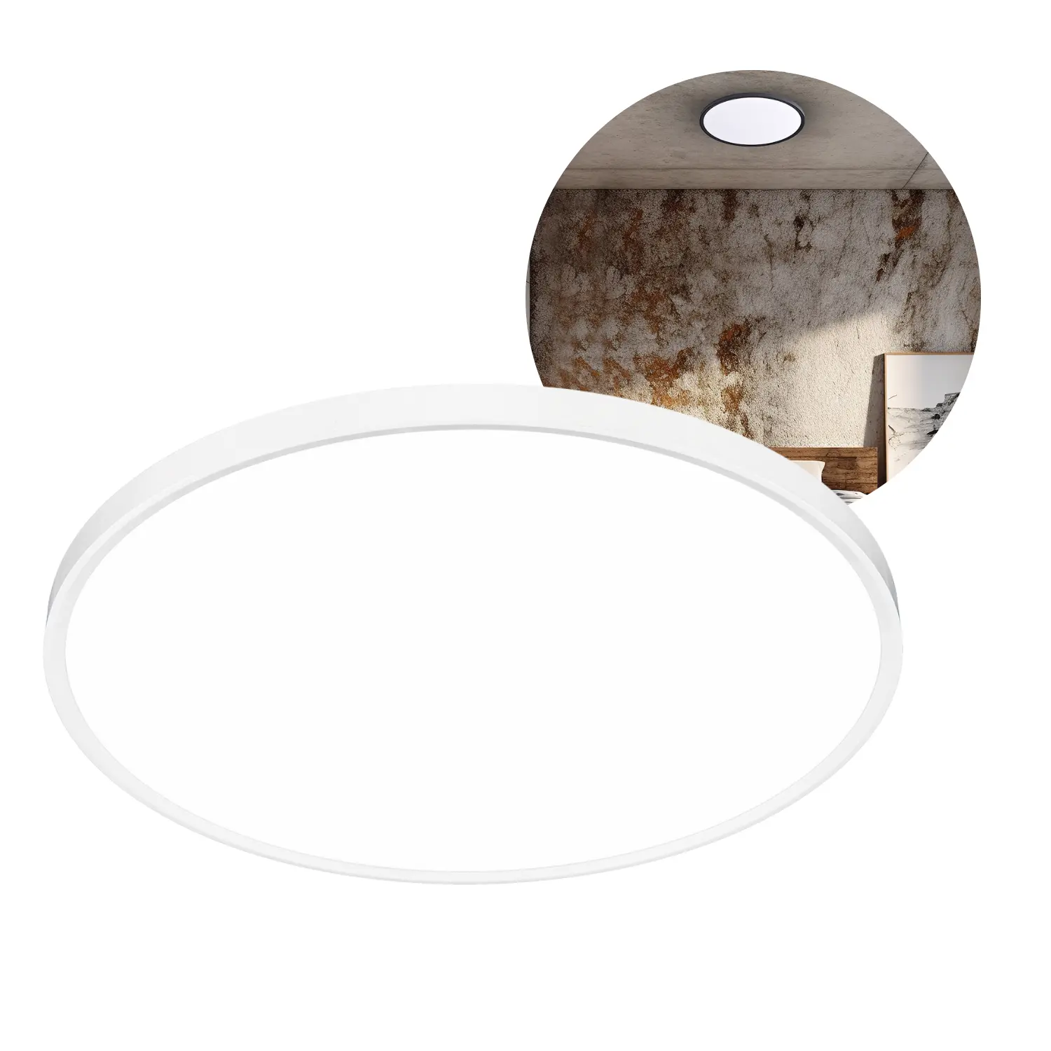 MAQ Taklampa | Slim | Ø600mm | CCT | 5400lm | 50W | Vit