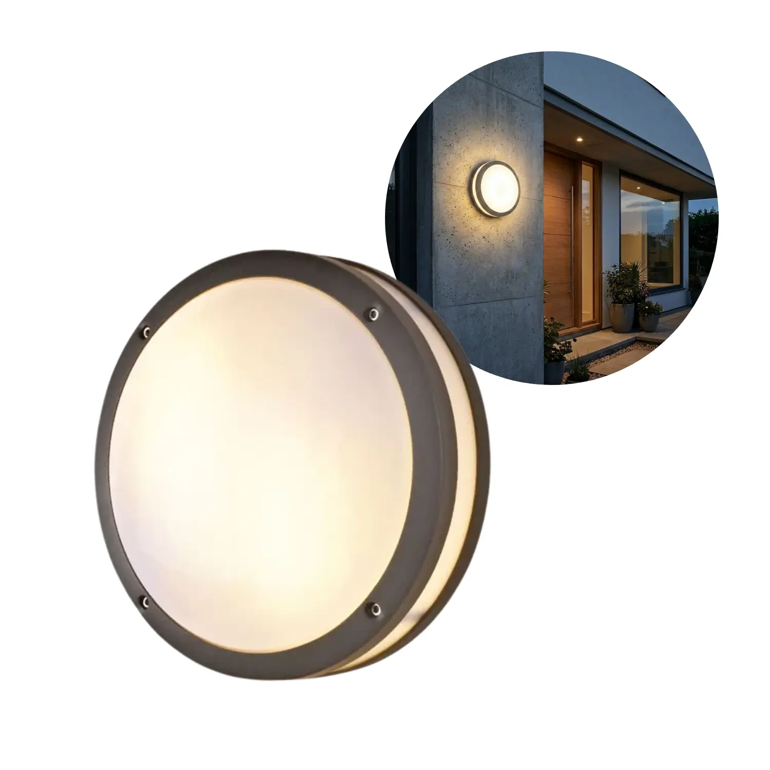 Wandlamp voor buiten | Ronde wandlamp | 230V | IP54 | E27 | Paola 