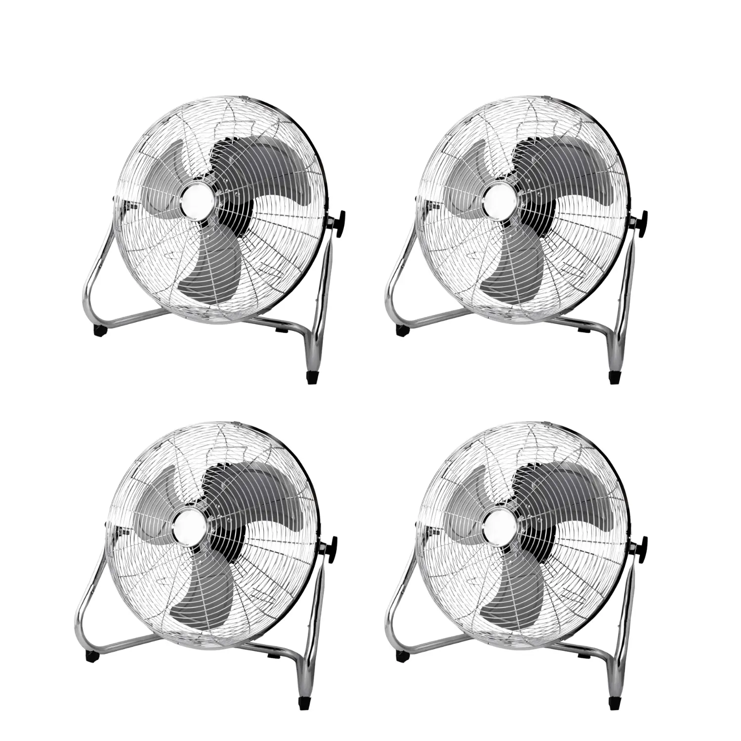 Gulvventilator | Gulvblæser | 4-Pak | 110W | Ø45cm | 3 hastigheder