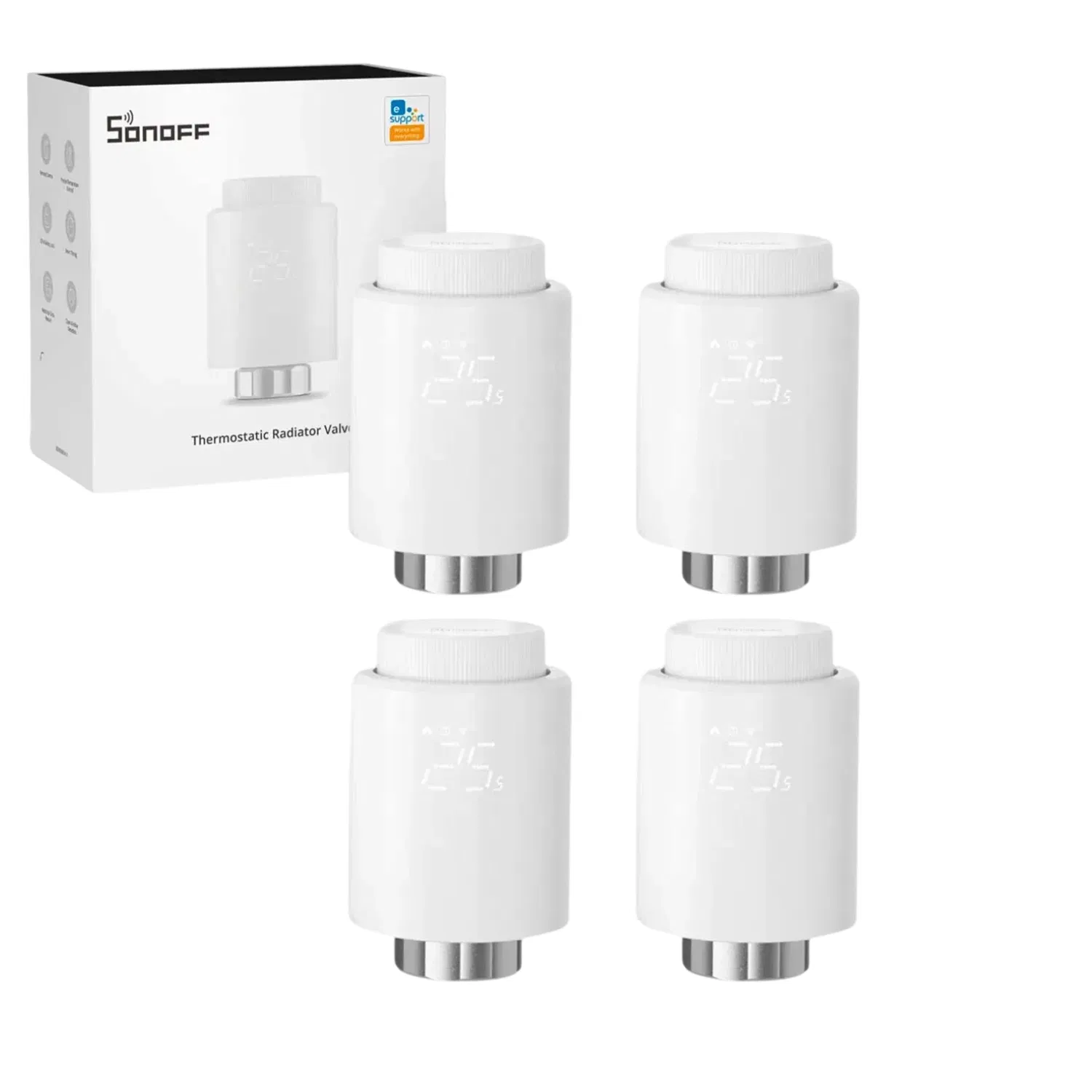 Sonoff Termostat | Radiatortermostat | Zigbee 3.0 | 4-Pak | TRVZB 
