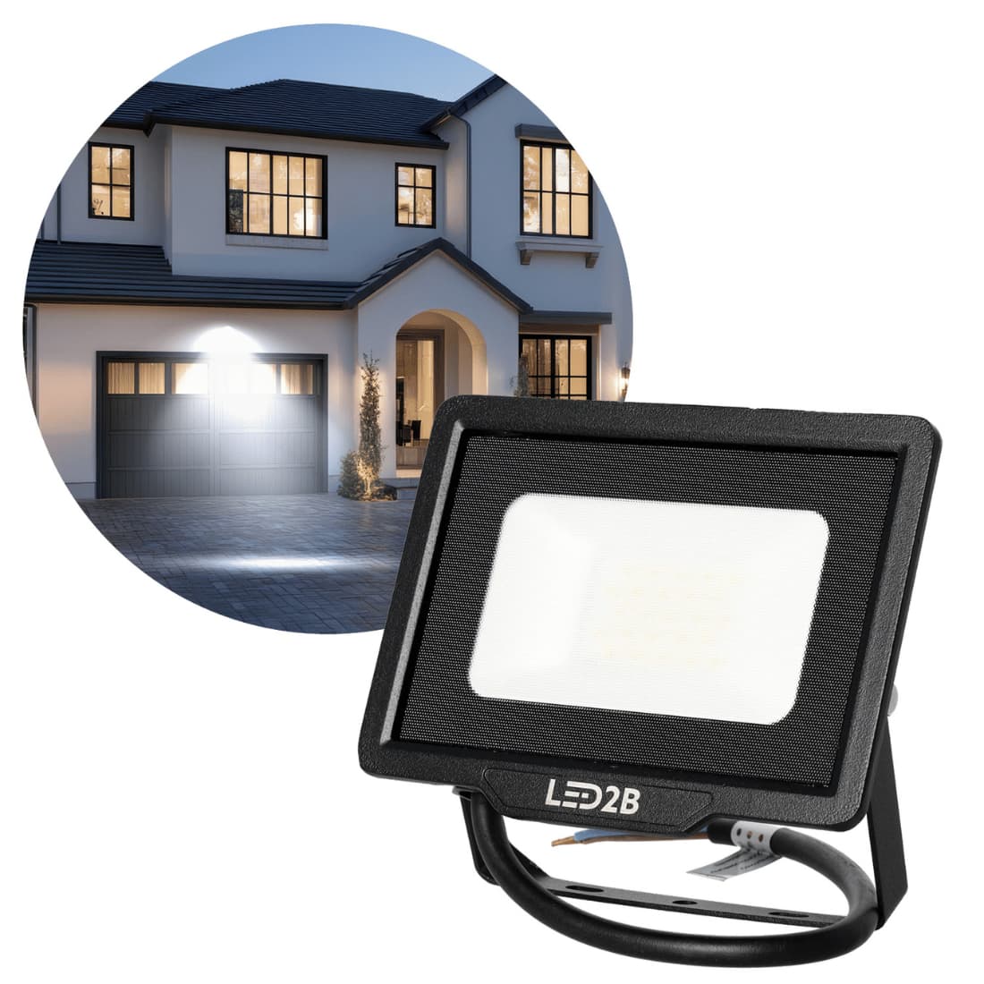 LED Projector | 20W | IP65 | 4000K | Zwart | MH