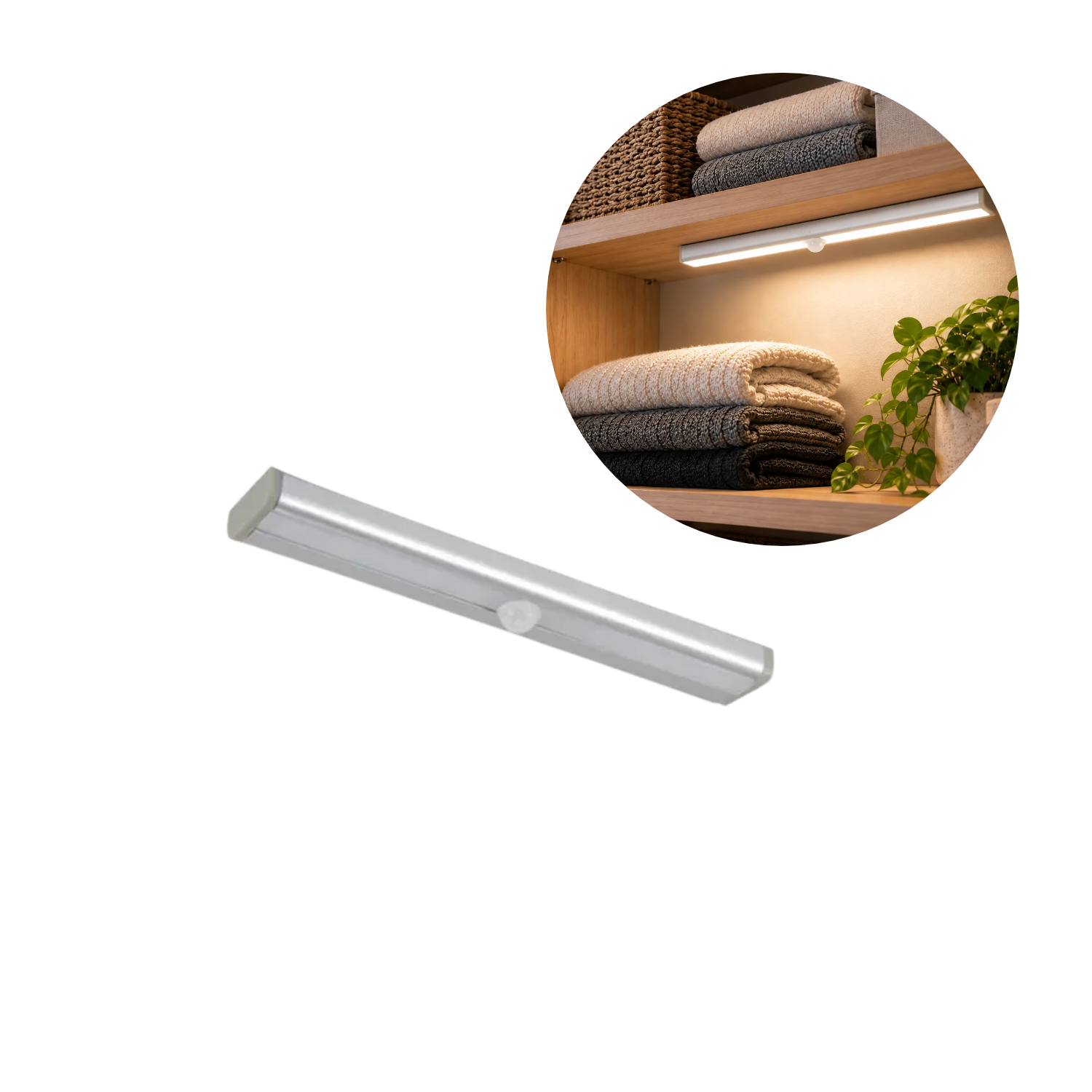 LED Skabslys | Med Sensor | LED | 190 lm | 6500K | Batteri - 4xAAA (04029)