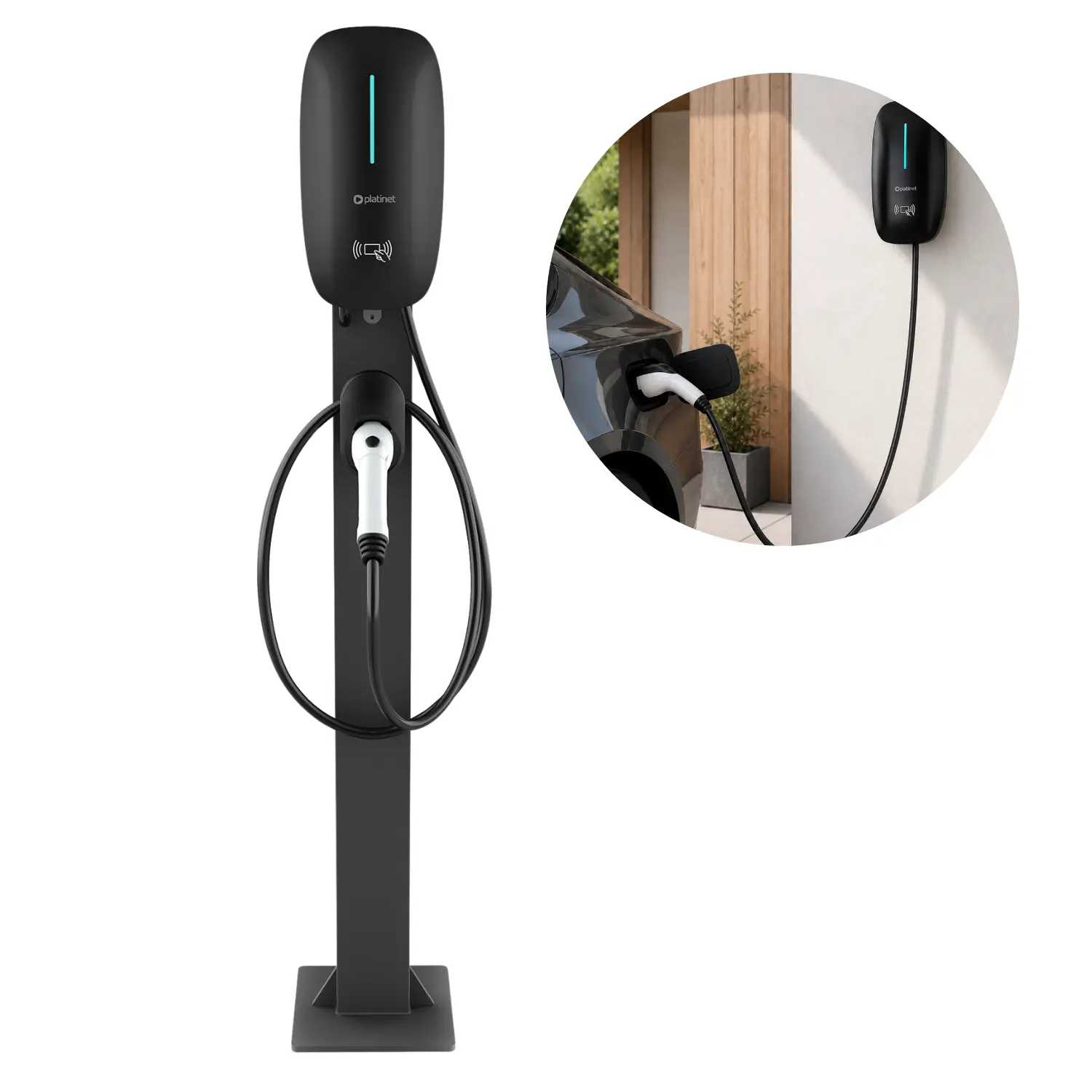 Laddbox för elbil | inkl. står | Wi-Fi | 11KW | Typ 2 | 7 meter kabel | RFID och appkontroll