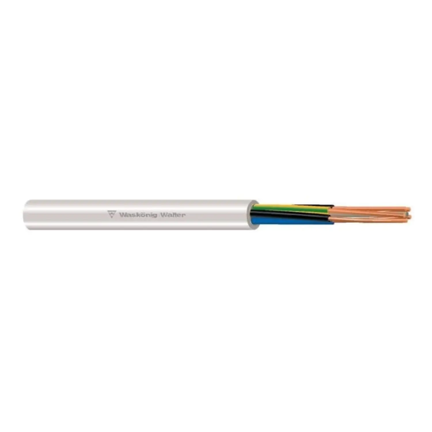 Installatiekabel | 5G2,5mm² | 50 meter | 90° | Wit | Pr meter