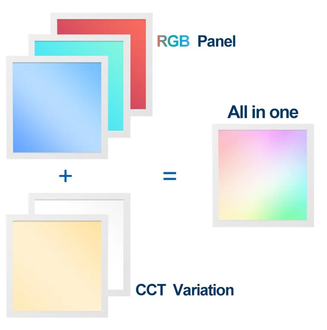 LED Panel 60x60 | 2-Pak | RGB+CCT | 2500lm | 36W | TrueColor | Inkl. Troldtektramme | Hvid LED Panel 60x60 | 2-Pak | RGB+CCT | 2500lm | 36W | TrueColor | Inkl. Troldtektramme | Hvid