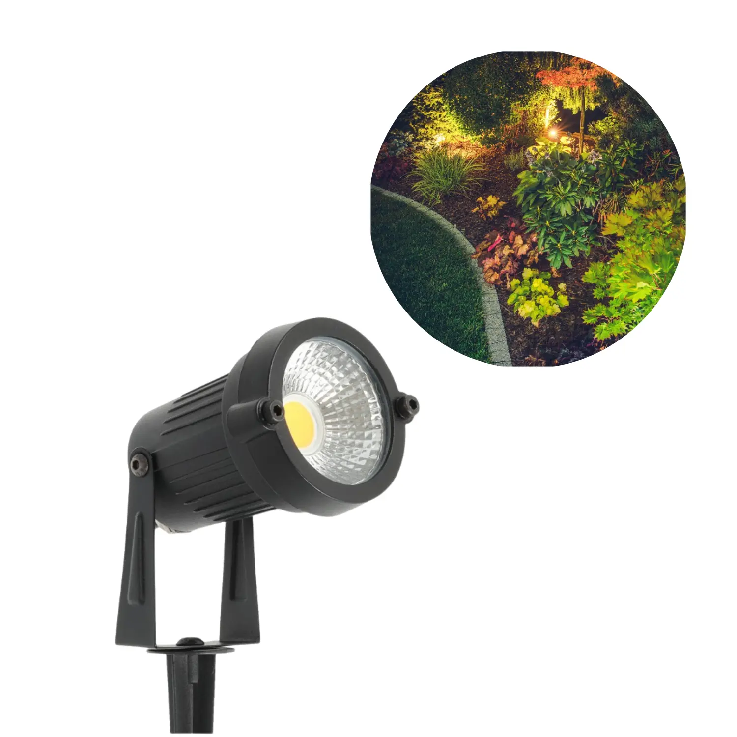 Trädgårdsspot | 4000K | 400lm | 5W | BLAKE | Svart