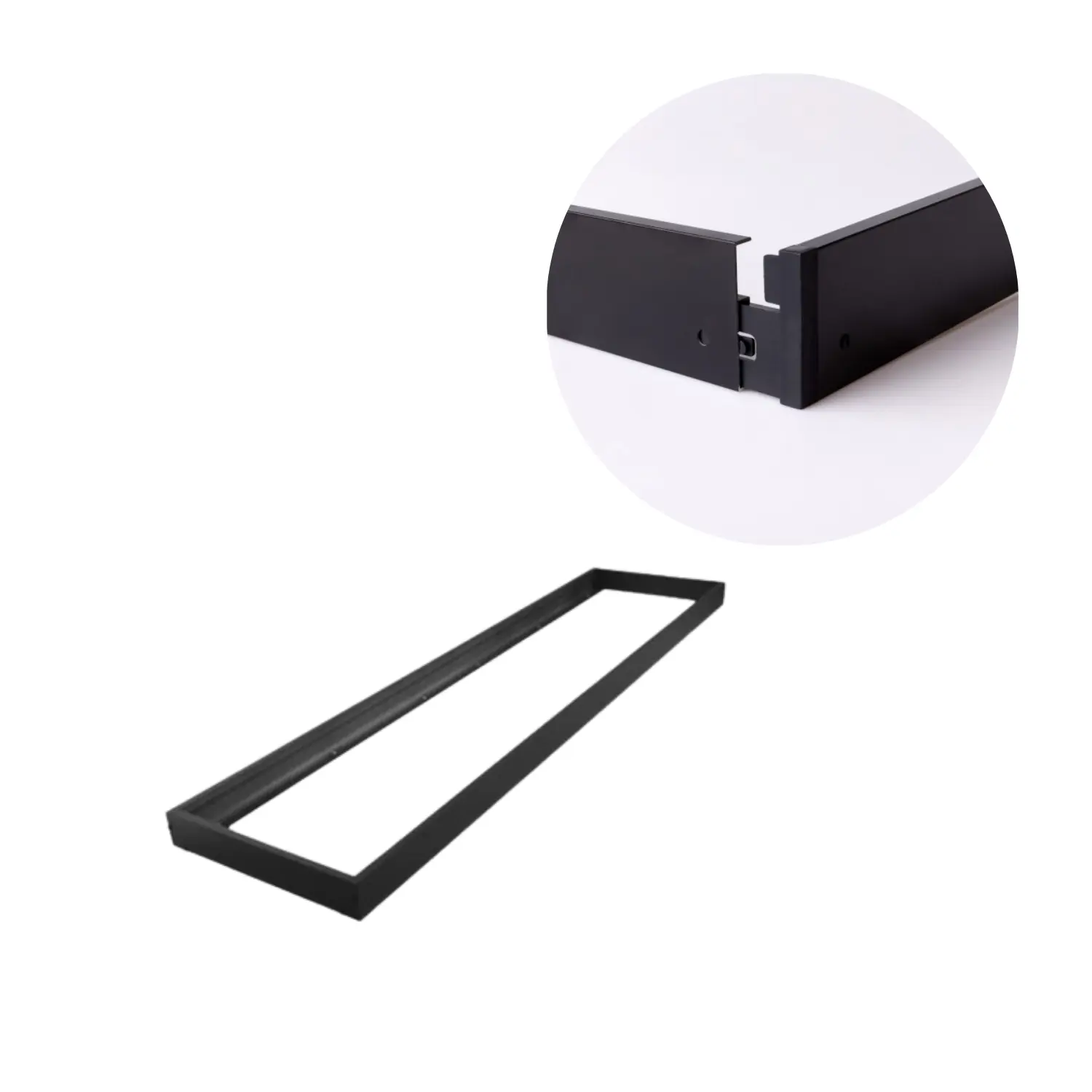 Opbouwframe voor LED Paneel 30x120 | Schroefloos | Zwart