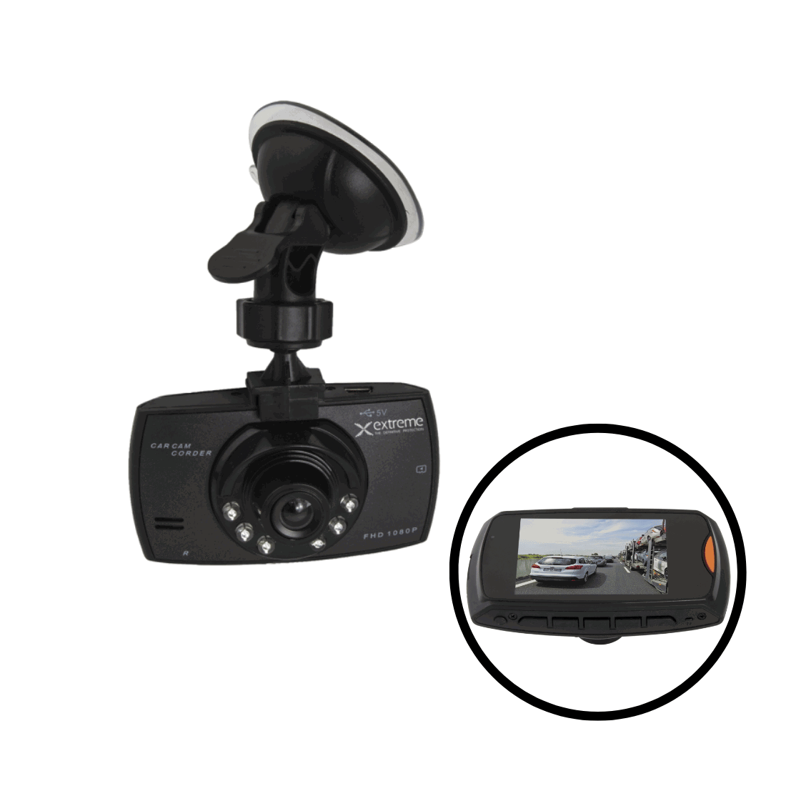 Dashcam - Bilkamera - m skærm & ophæng