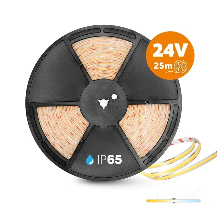 COB-LED-remsa | 3000 K | 860 lm/m | 10 W/m | 24 V | IP65