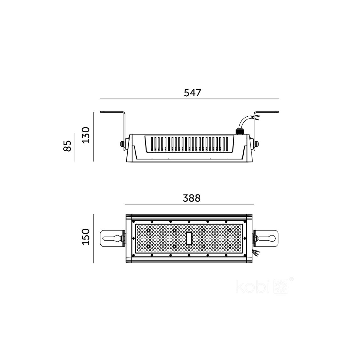 Industrilampa | LED High Bay | 120W | 4000K | IP65 | 1-10V Dimbar Industrilampa | LED High Bay | 120W | 4000K | IP65 | 1-10V Dimbar
