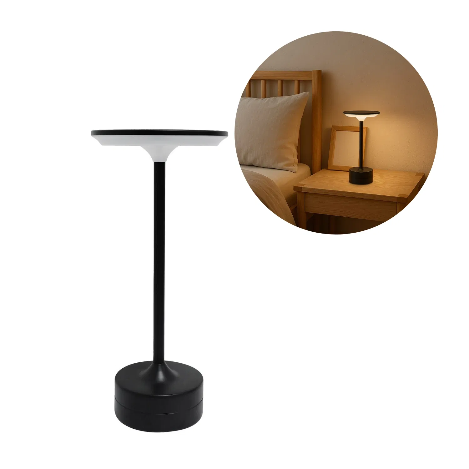 Tischlampe | Akku | 3CCT | 250 lm | 2,5 W | TAVOLO | Schwarz