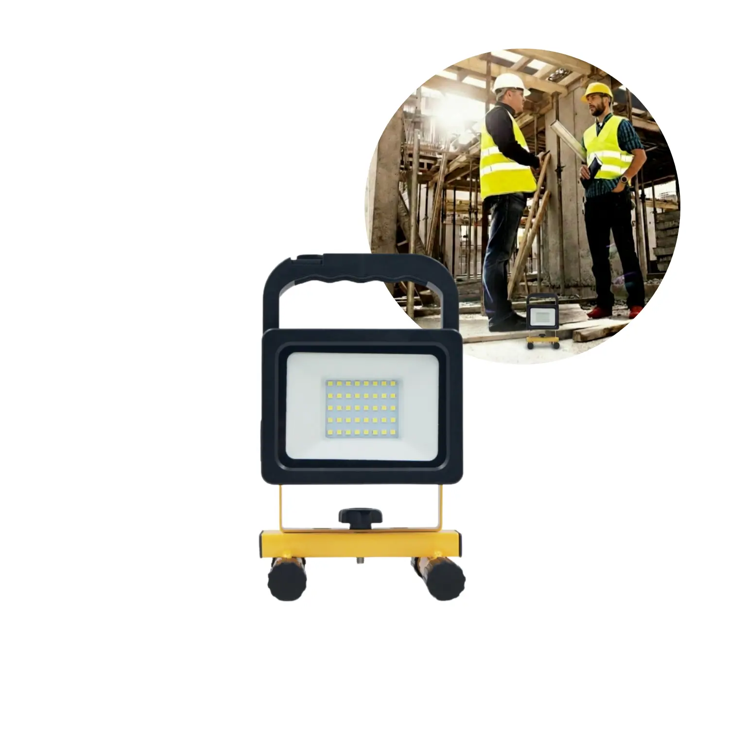 LED Arbejdslampe | Batteri | 4000K | 1600lm | 20W | TIGRA | Sort