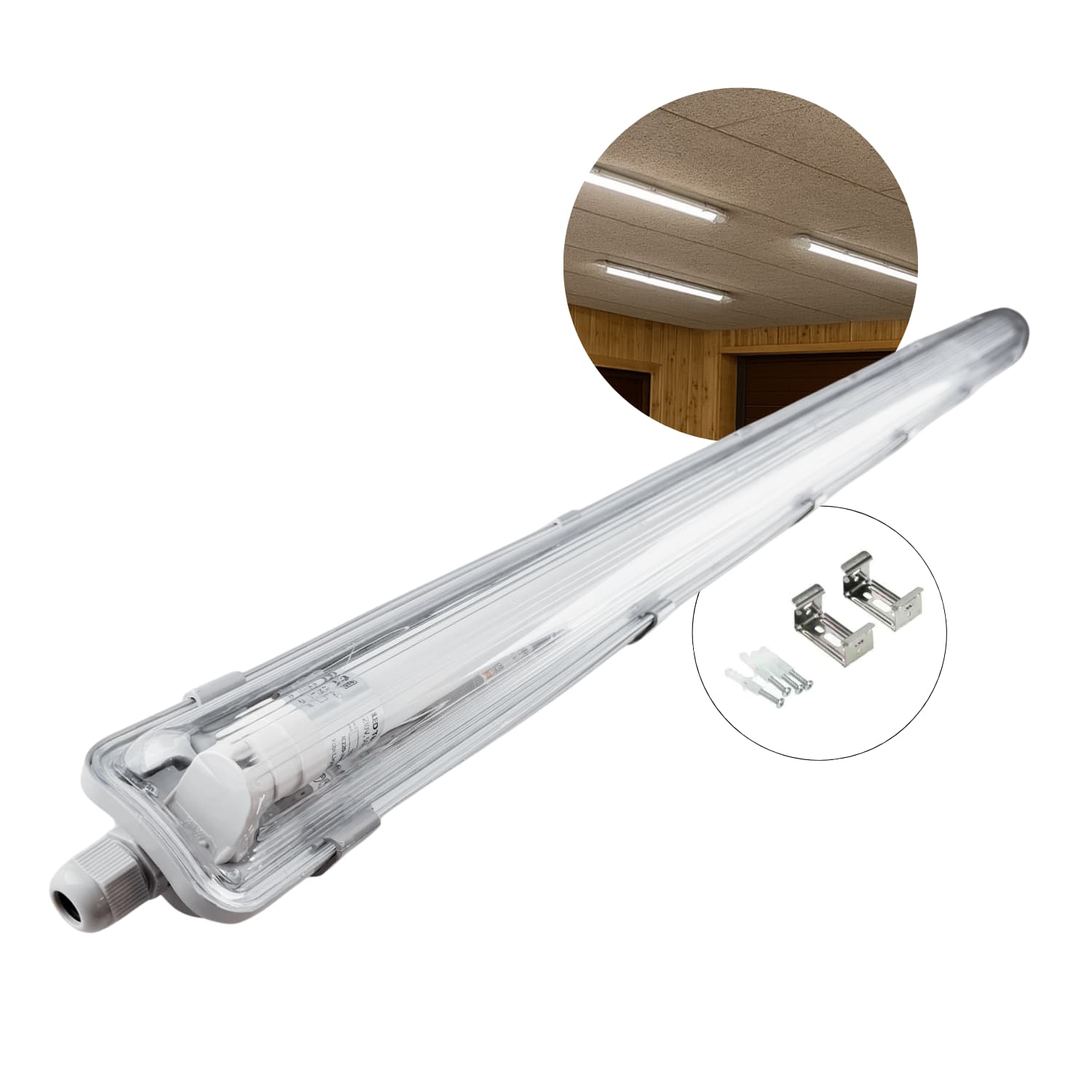 LED Armatuur incl. 18w LED buis | Industrieel verlichting | 120cm | 4000K | 1x18W