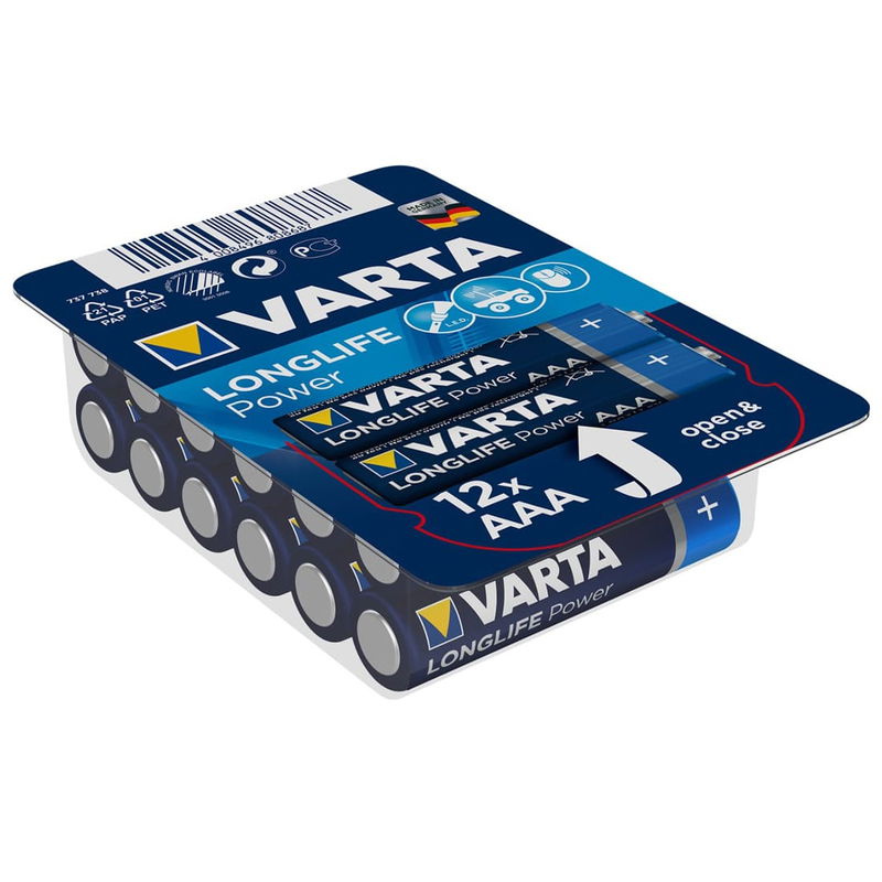 AAA Batterier | Varta Longlife Power | 12 stk. pakke