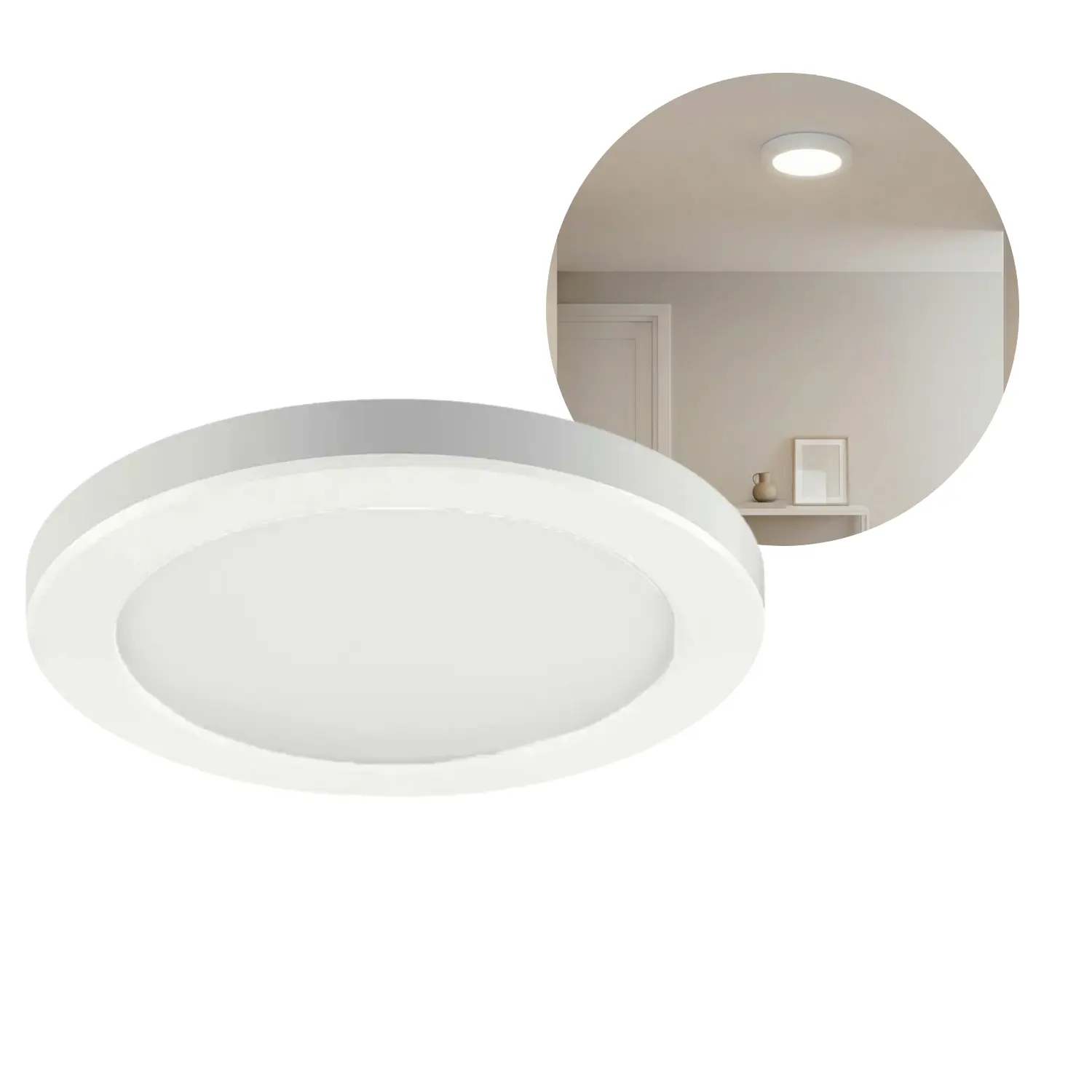 LED Plafond Slim | Ø167mm | Binnen | 12W WIT CCT (03767)