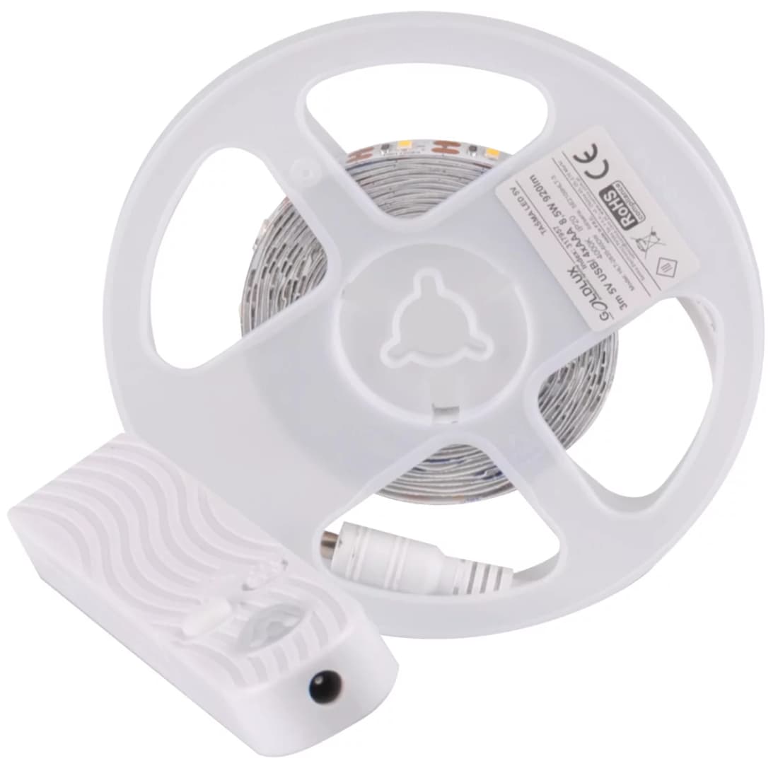 LED-strip met sensor en batterij voor kasten | 3m | 4000K 