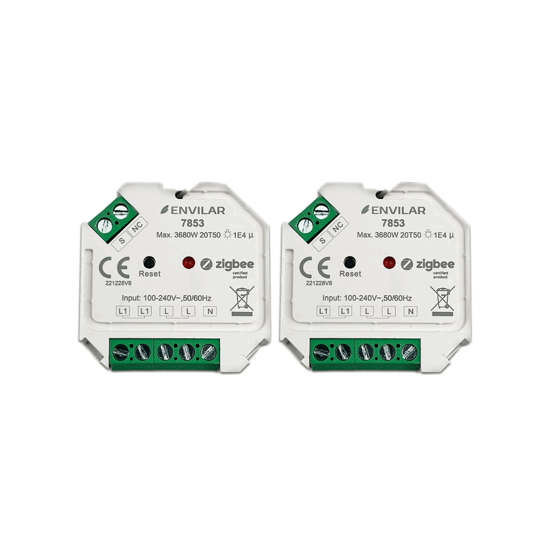 2 st. Zigbee Relä 3.0 | 16A | 1-kanal | Philips HUE Kompatibel