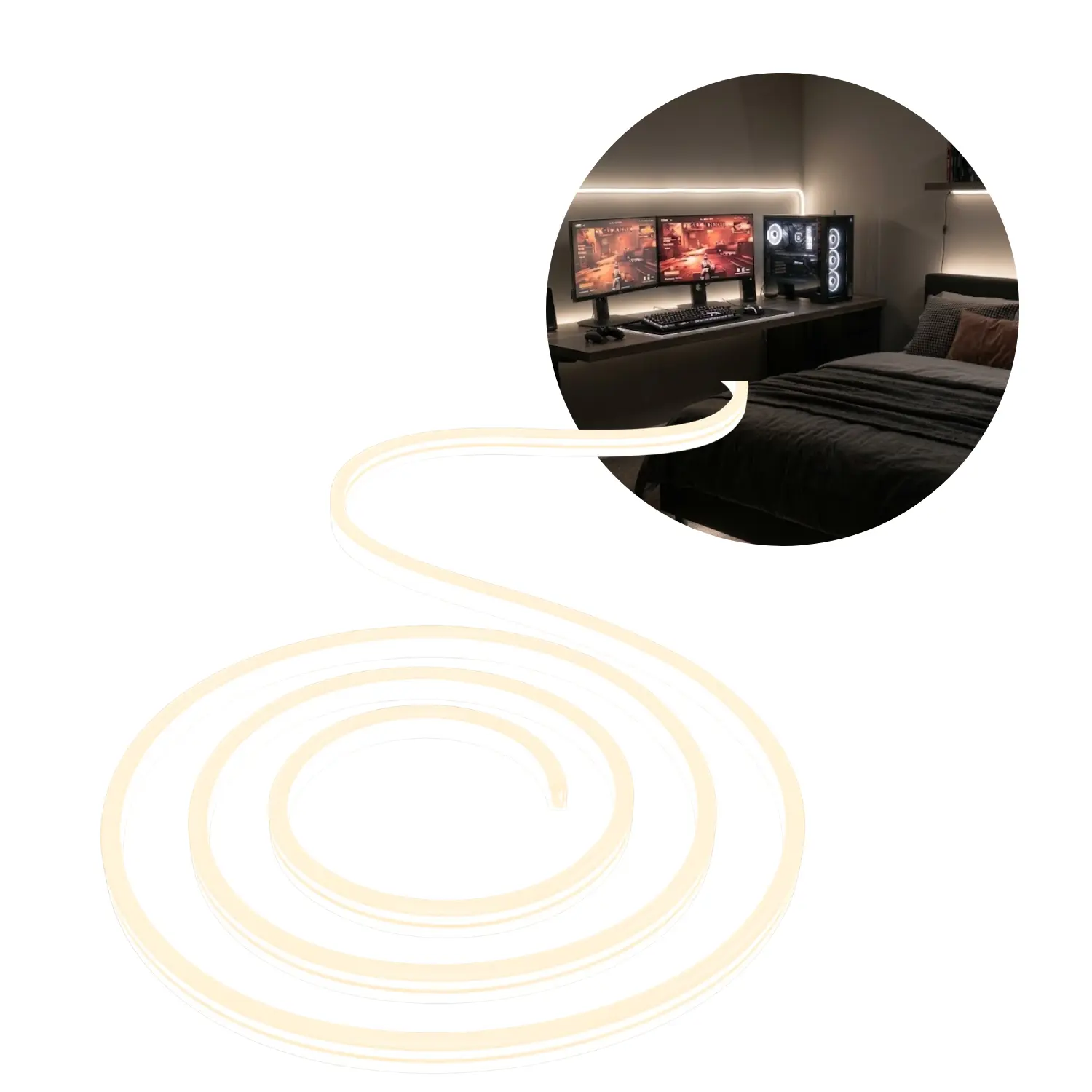 NEON 230-V-LED-Streifen | 4000 K | 450 lm/m | 10 W/m | IP65 | BRY-NEON