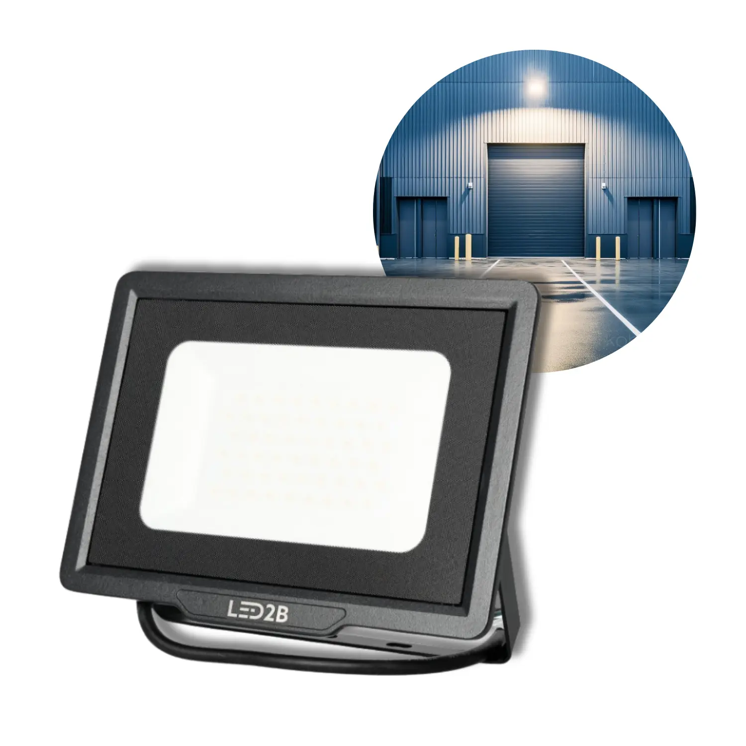 LED Projektør | 6500K | 8500lm | 100W | IP65 | LED2B MH | Sort