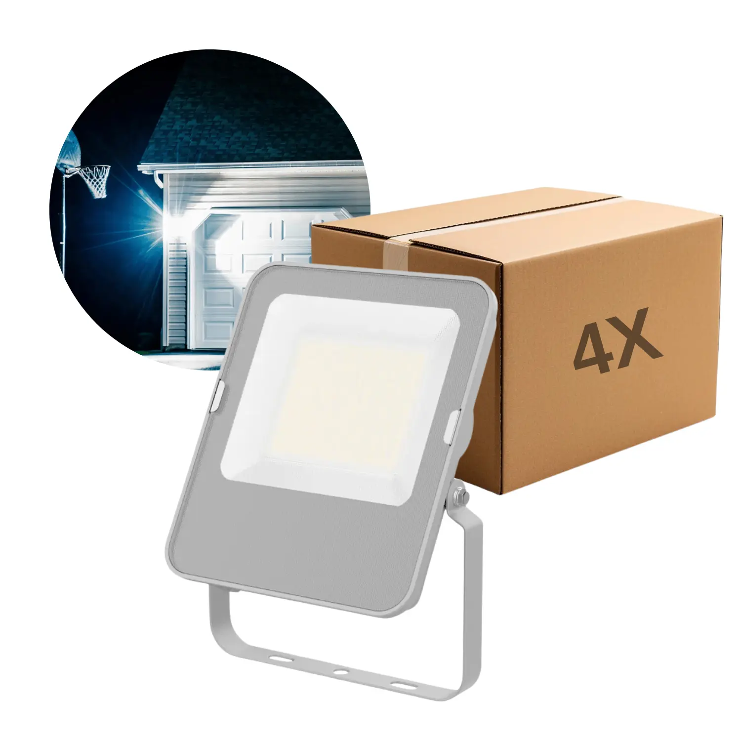 LED Schijnwerper | 4-pack | 50W | 8000lm | 4000K | IP65