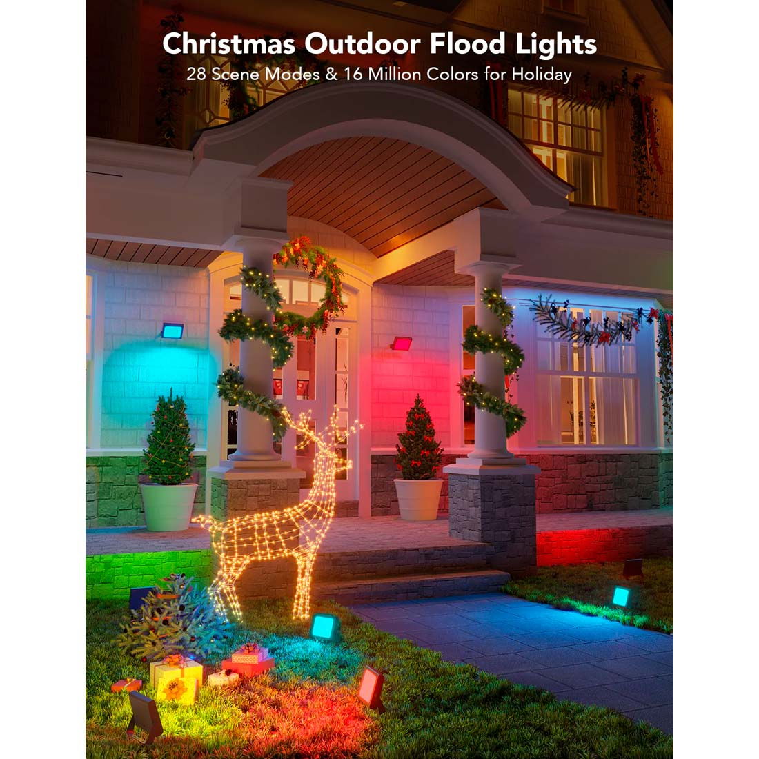 Govee LED Smart Flood Lights IP66 RGBIC+CCT