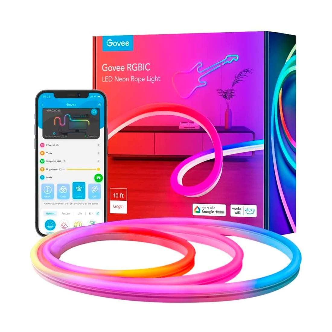 Led Strip Neon Govee Wifi Bluetooth Rgb Ic Neonlys Smart Home