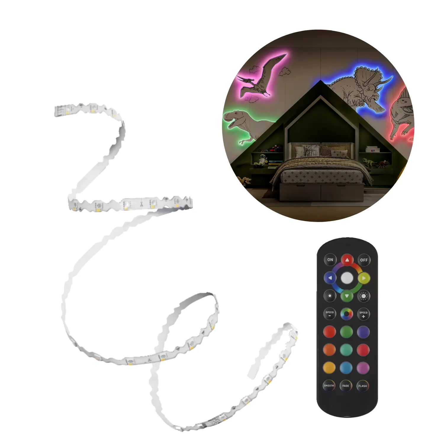 OSRAM Flex LED Streifen | 3m | RGBW | 680 lm | Plug and Play | Fernbedienung