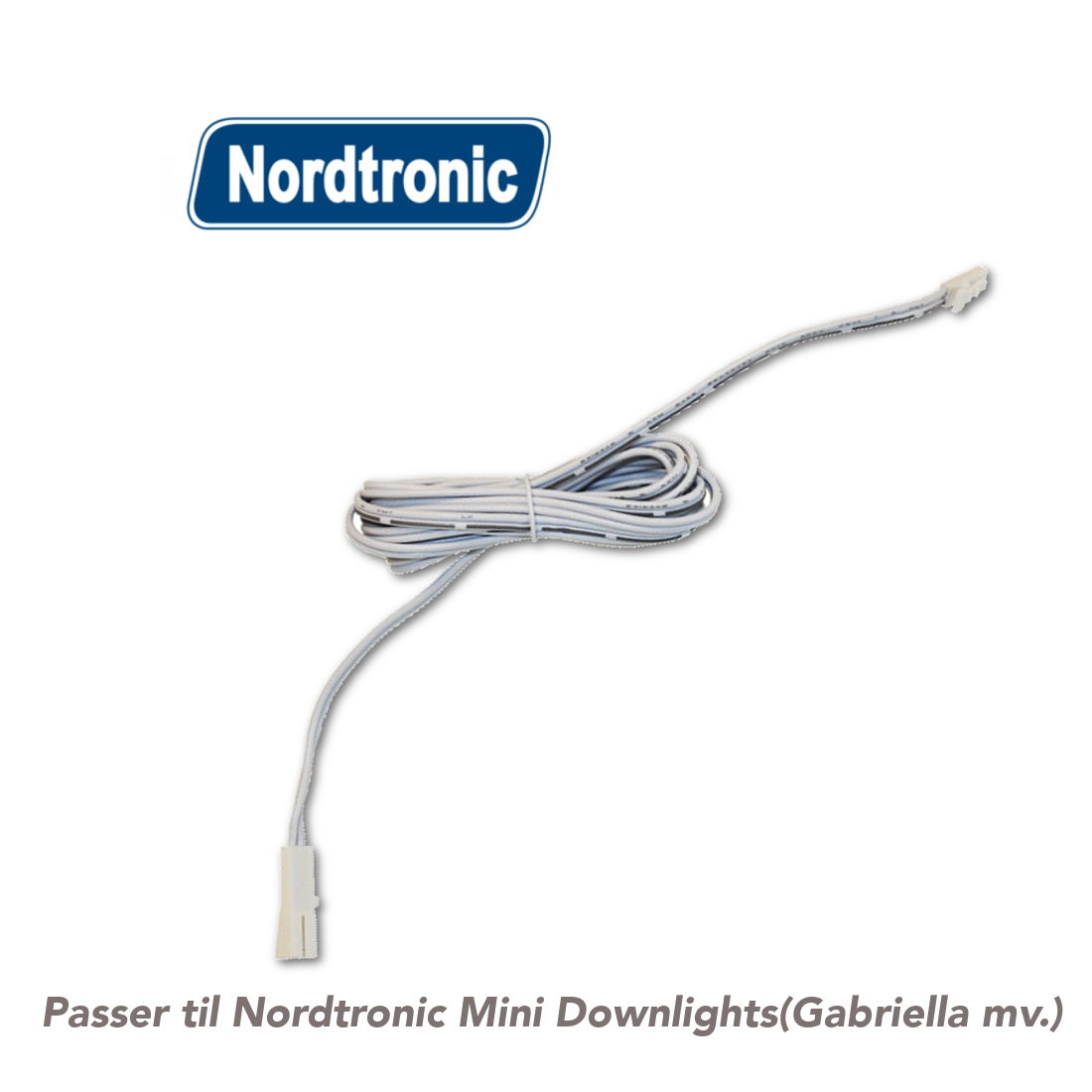 Nordtronic 2m Forlængerledning Mini Downlights 1875