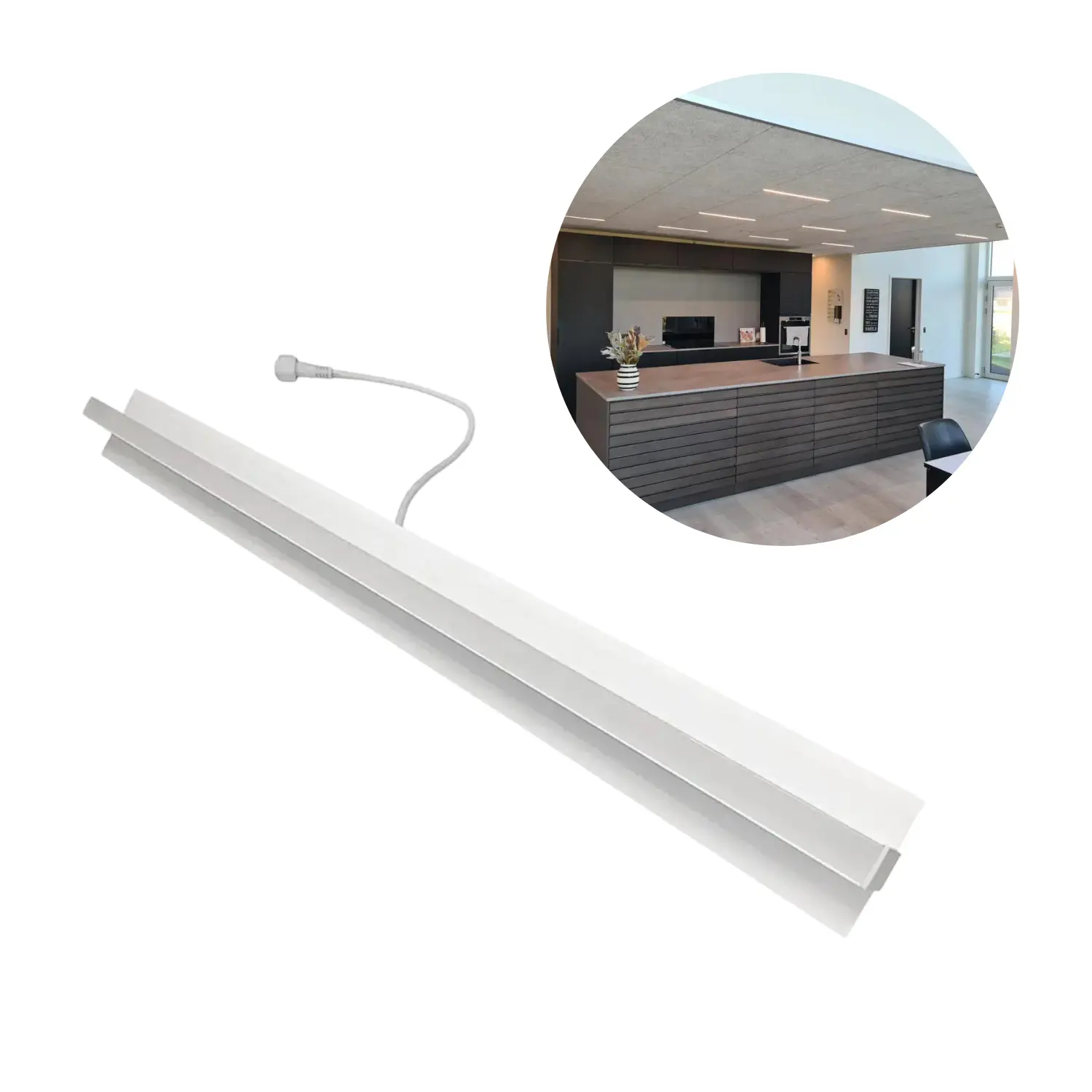 Lichtrail voor Troldtekt | Ingebouwd | 24V | 60cm | 2700K