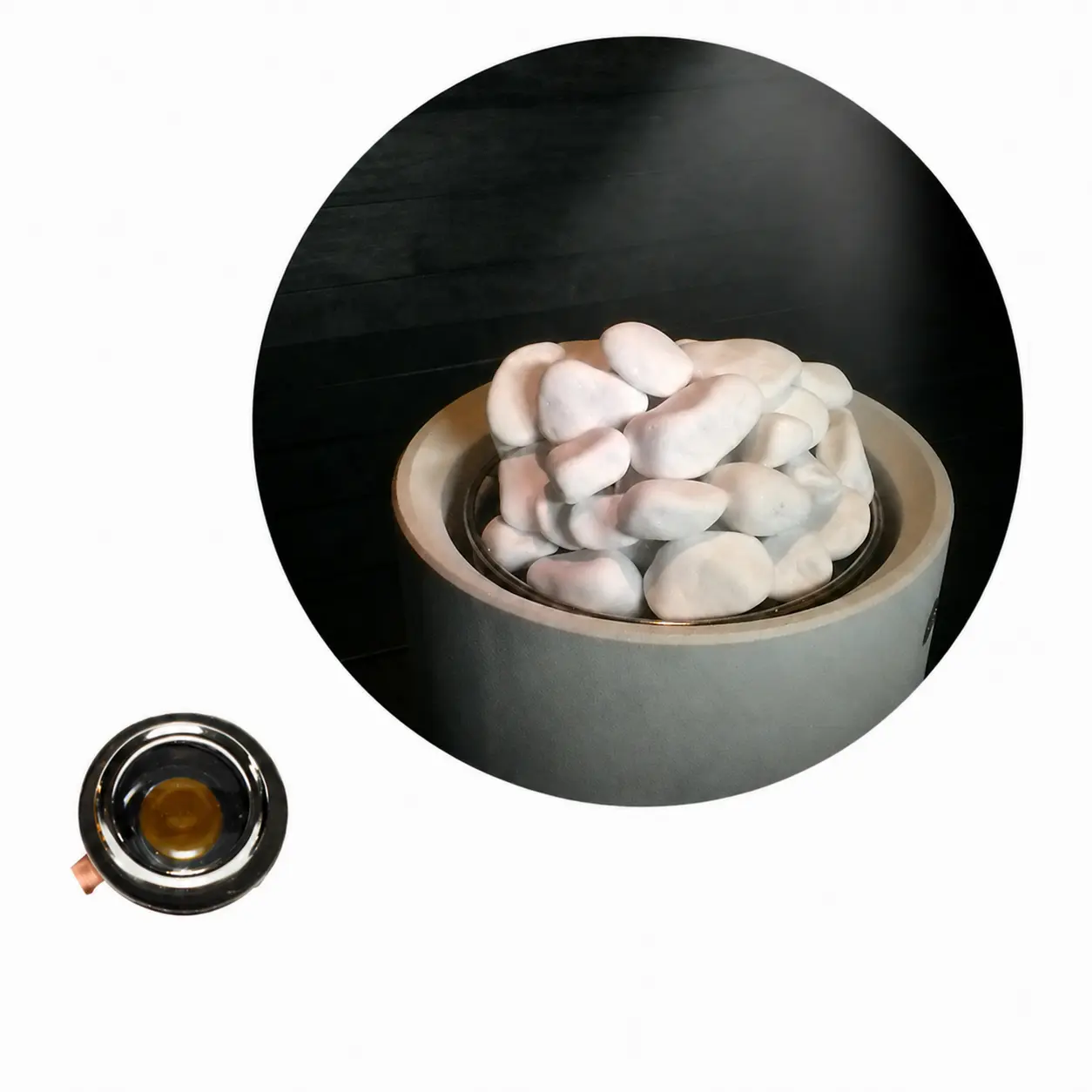 Bastubelysning | Silver | 1 spot | 3000K | ovanför bastuaggregatet