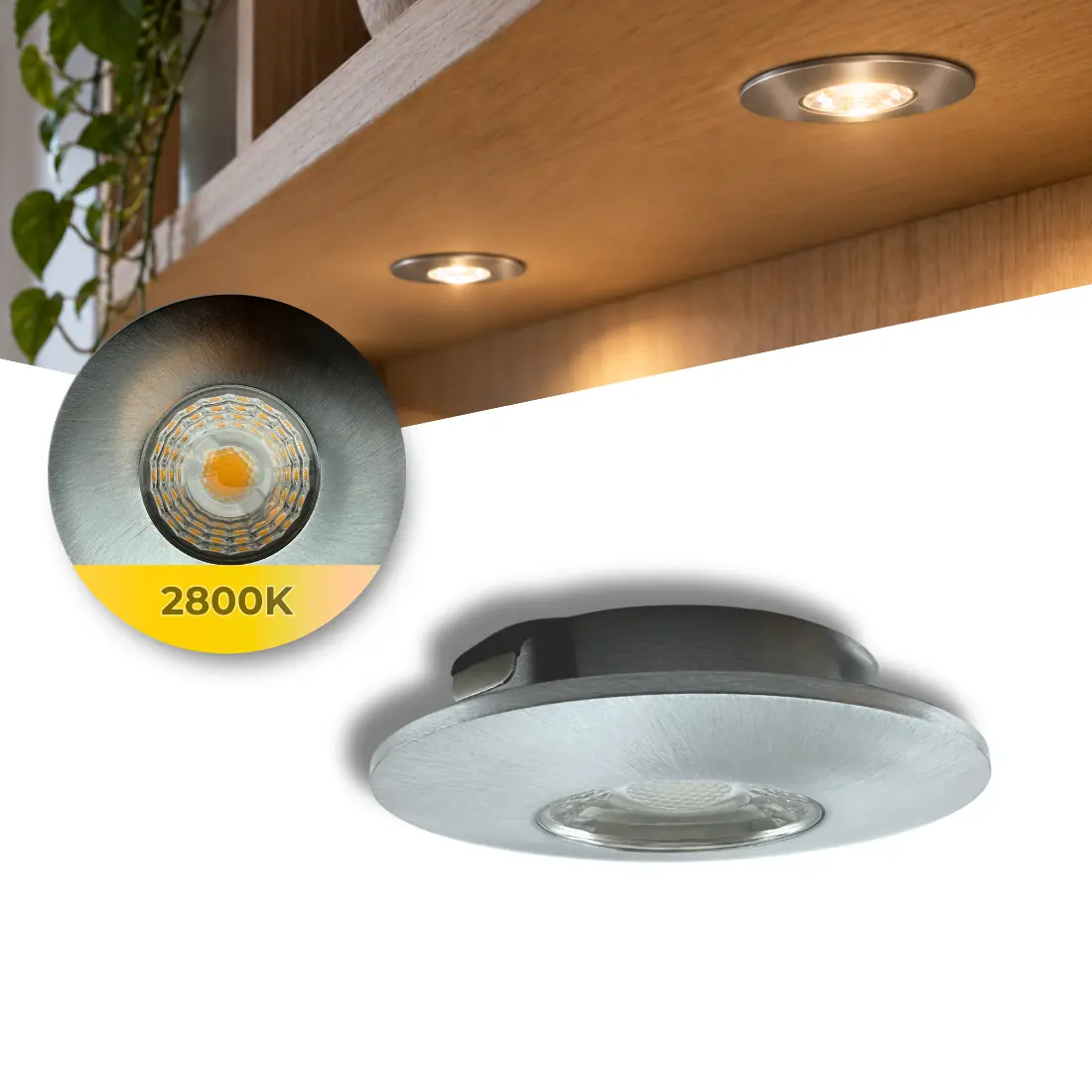 MITO Furniture Spot | LED | Dimbar | 3W | 2800K | Borstat stål