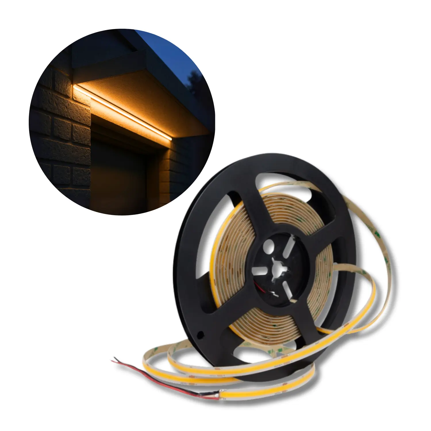 COB LED Strip 24V | 8mm | 5m | 4000K | 1380lm/m | 12W/m | IP67 | Dimbar