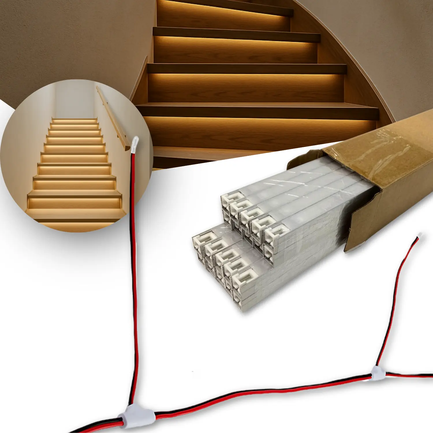 MiBoxer Trappebelysning | Udvidelsespakke | 20 Trin | 1m Bred | CCT | 350lm
